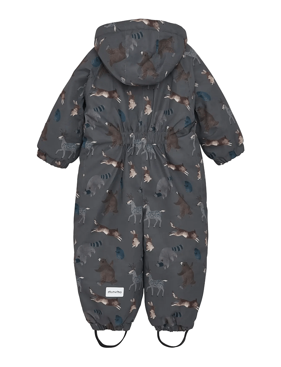 Minymo - Snow Suit AOP - snowsuit - dark gull grey - 2