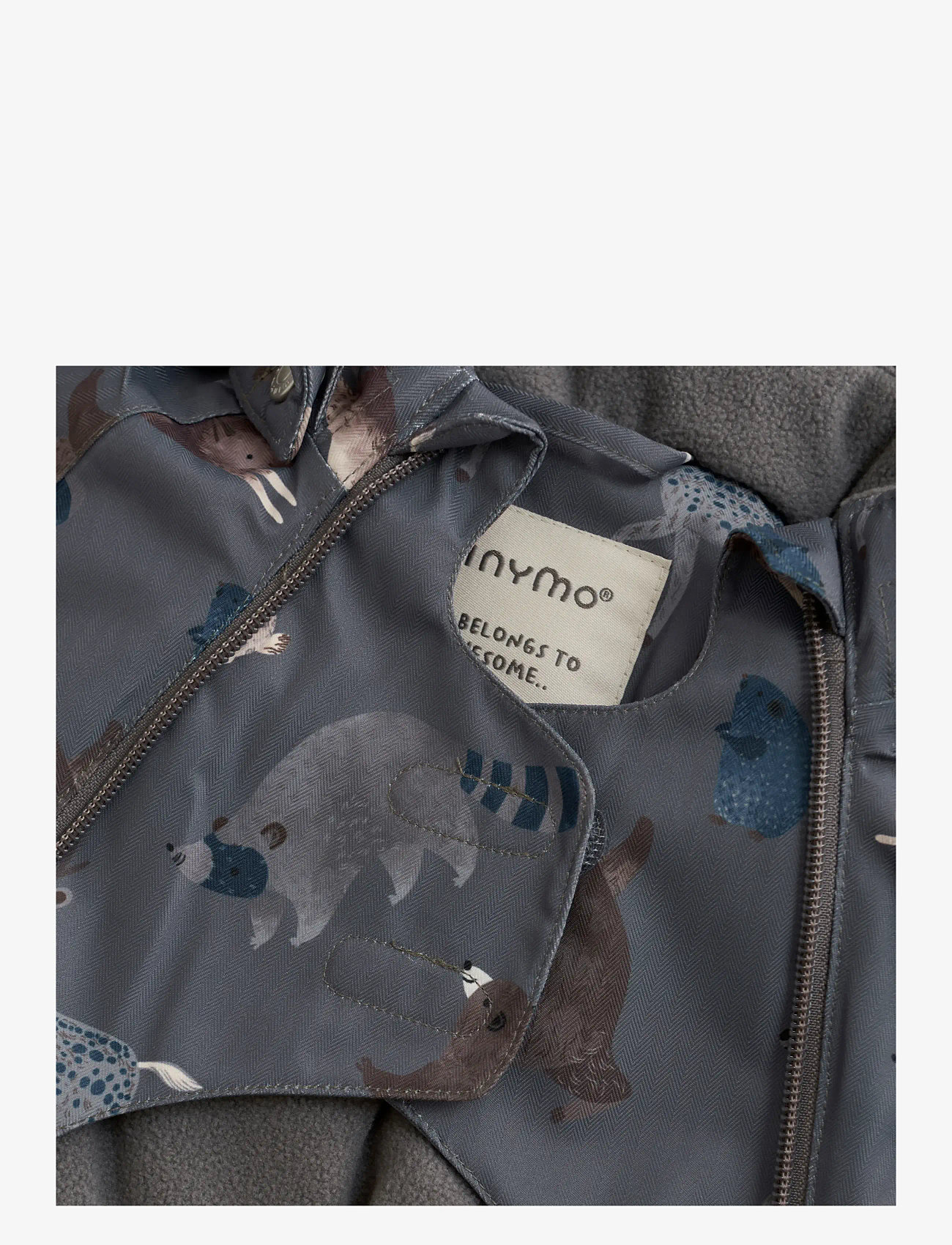 Minymo - Snow Suit AOP - snowsuit - dark gull grey - 3