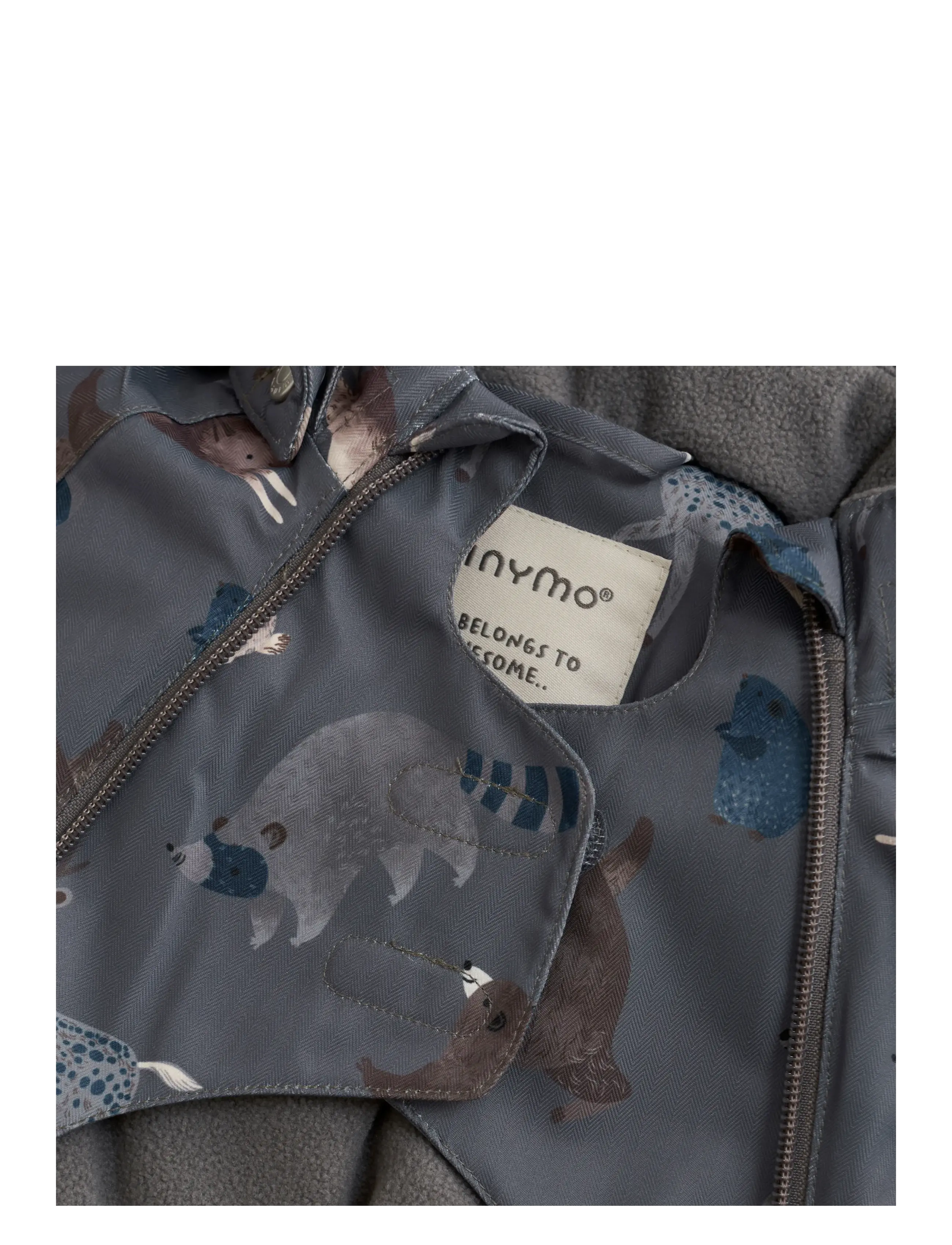 Minymo - Snow Suit AOP - snowsuit - dark gull grey - 3