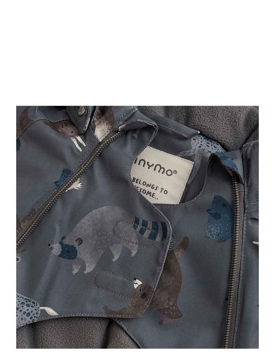 Minymo - Snow Suit AOP - snowsuit - dark gull grey - 3