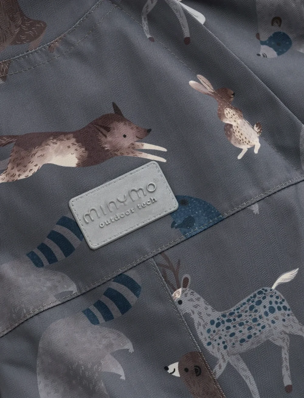 Minymo - Snow Suit AOP - talvekombinesoon - dark gull grey - 4