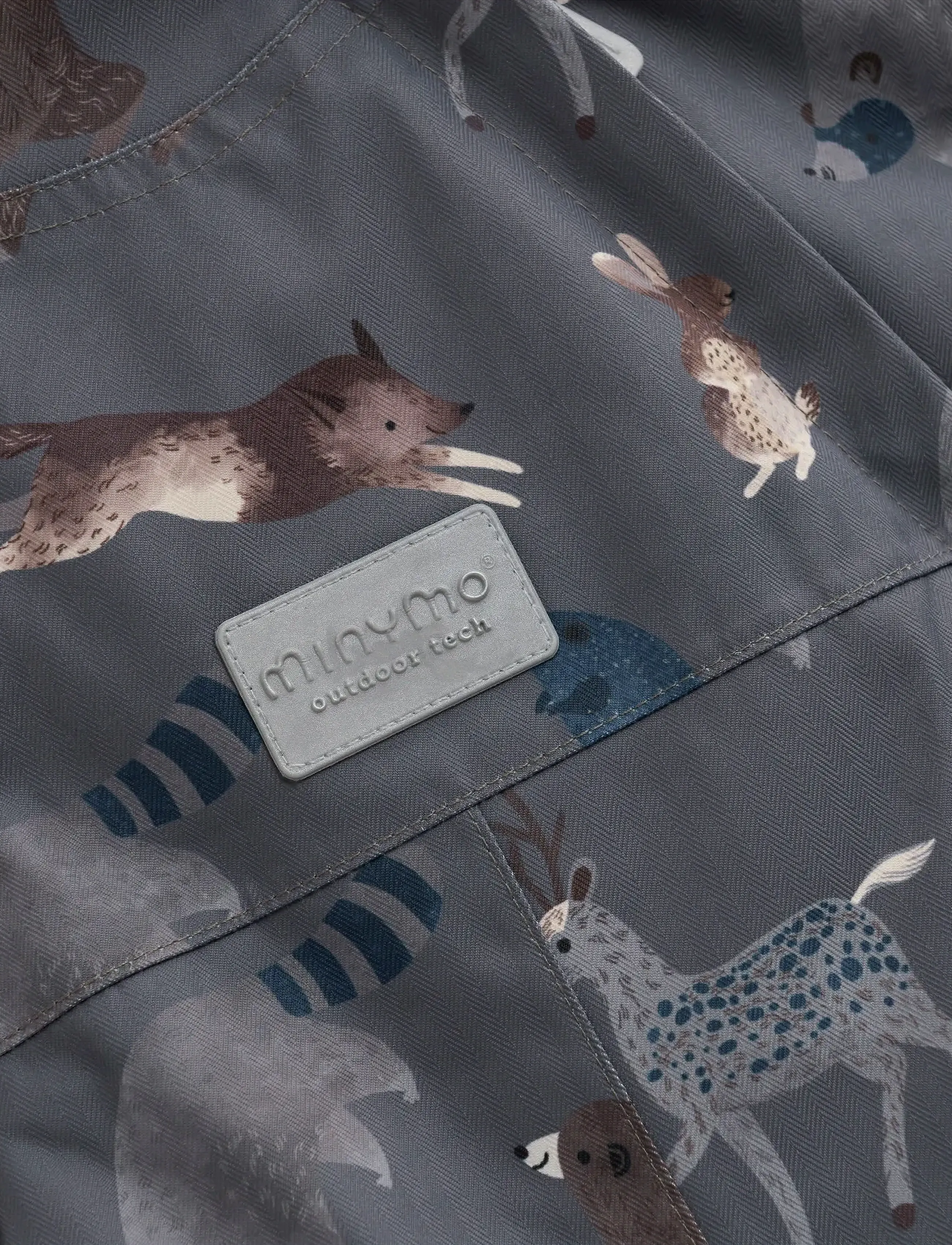 Minymo - Snow Suit AOP - snowsuit - dark gull grey - 4