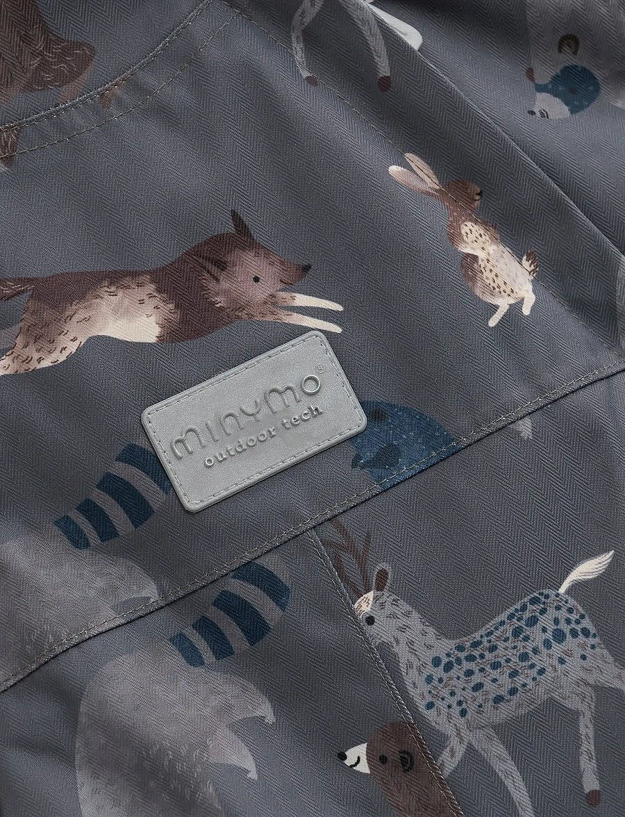 Minymo - Snow Suit AOP - snowsuit - dark gull grey - 4