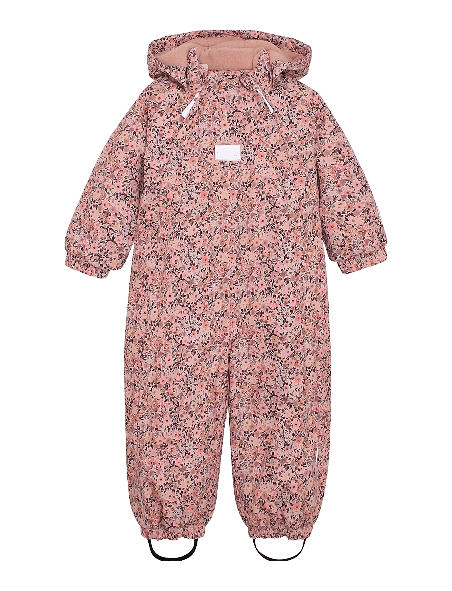 Minymo - Snow Suit AOP - talvekombinesoon - peach whip - 1