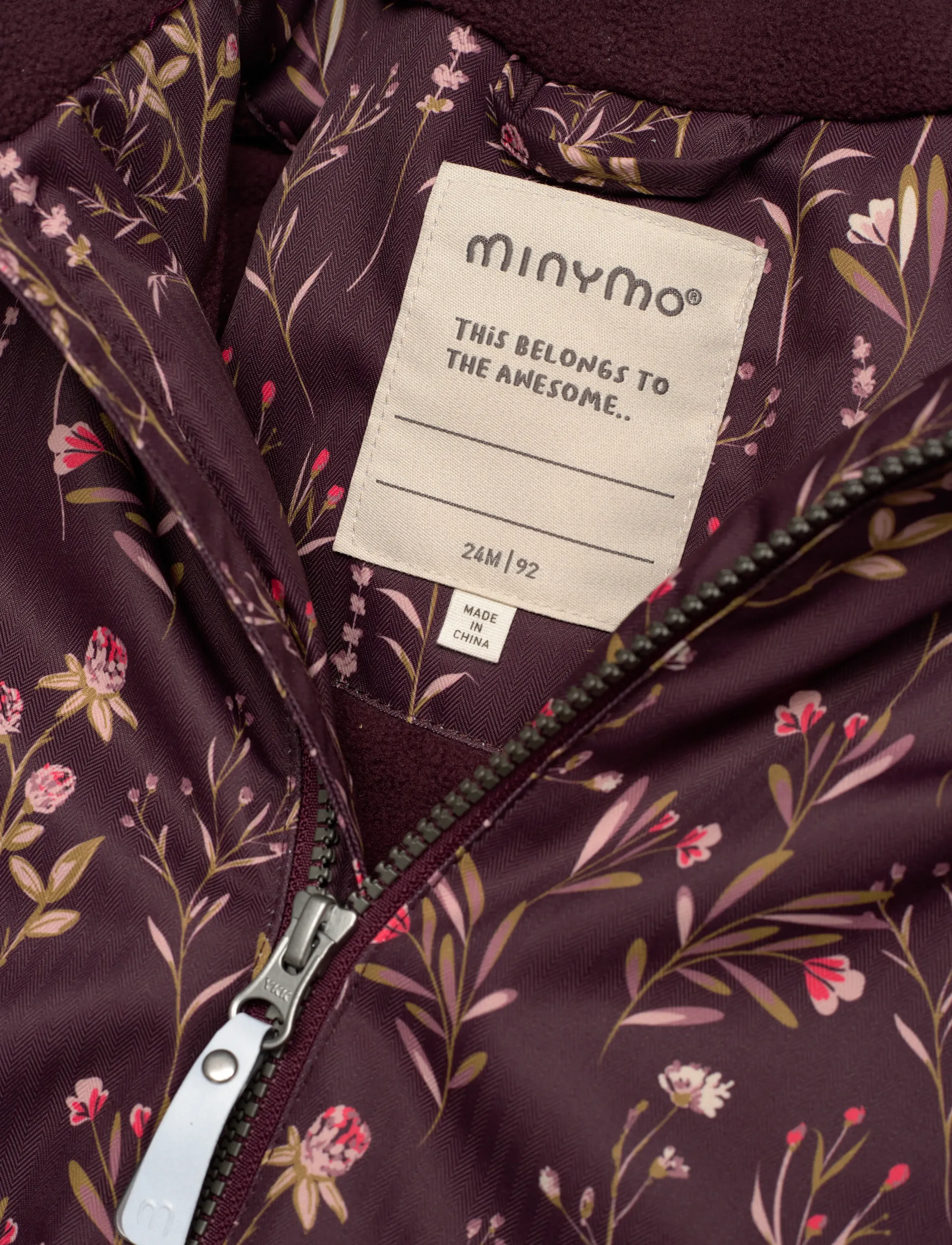 Minymo - Snow Jacket AOP - winter jackets - catawba grape - 5