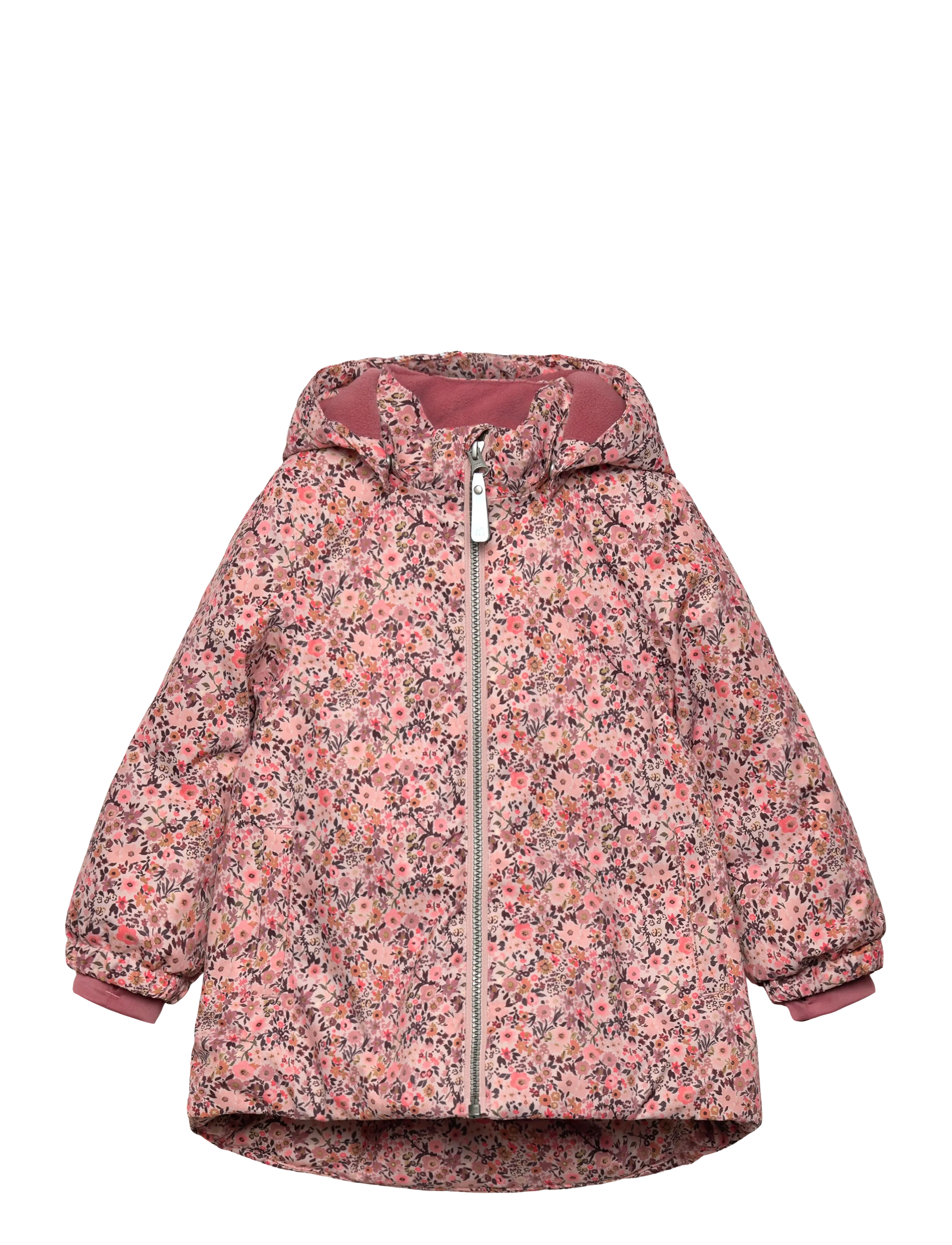 Minymo Snow Jacket Aop, 128, Snow-ski Clothing, Rosa - Jacket, Kinder