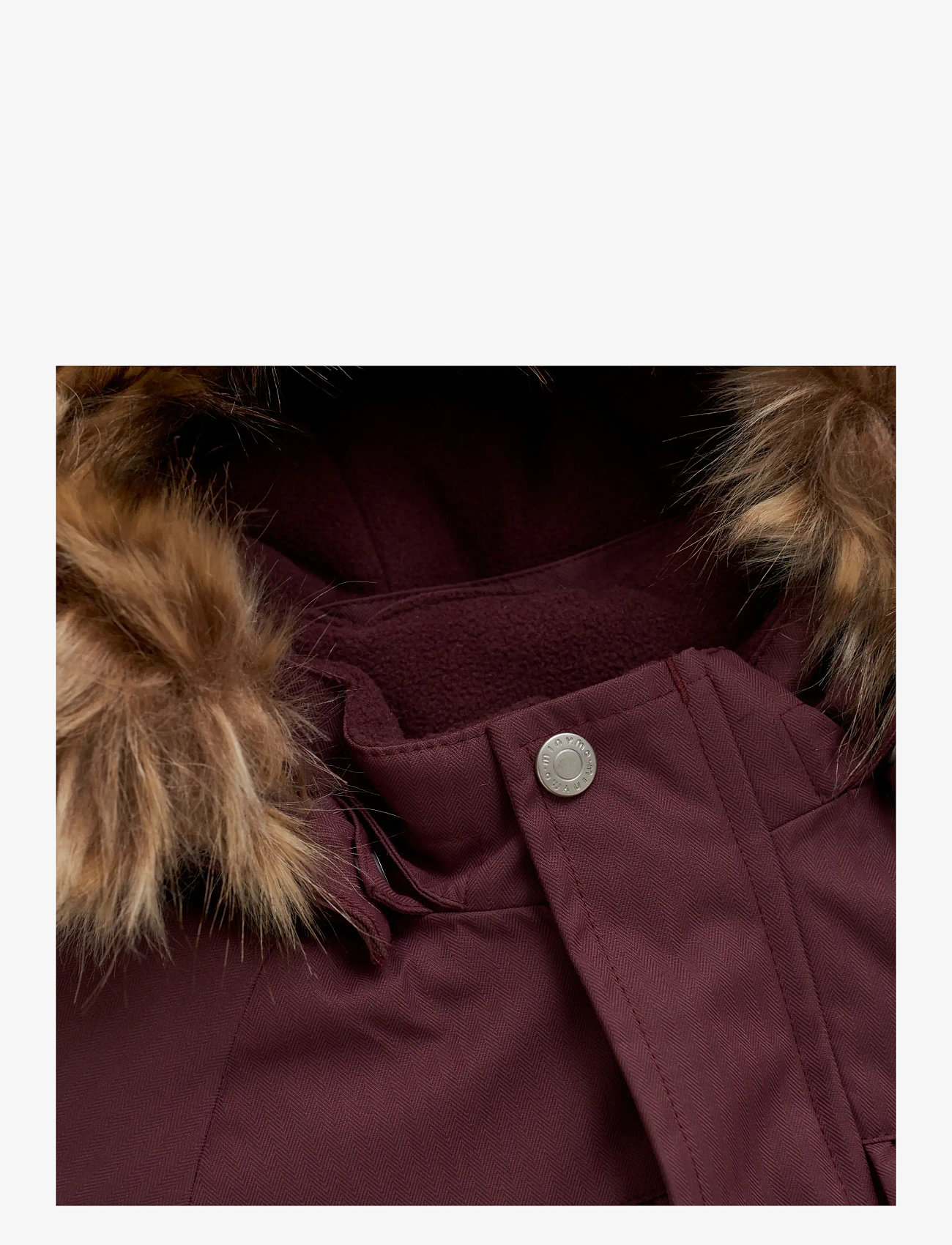 Minymo - Snow Jacket w. Fur - talvejoped - catawba grape - 2