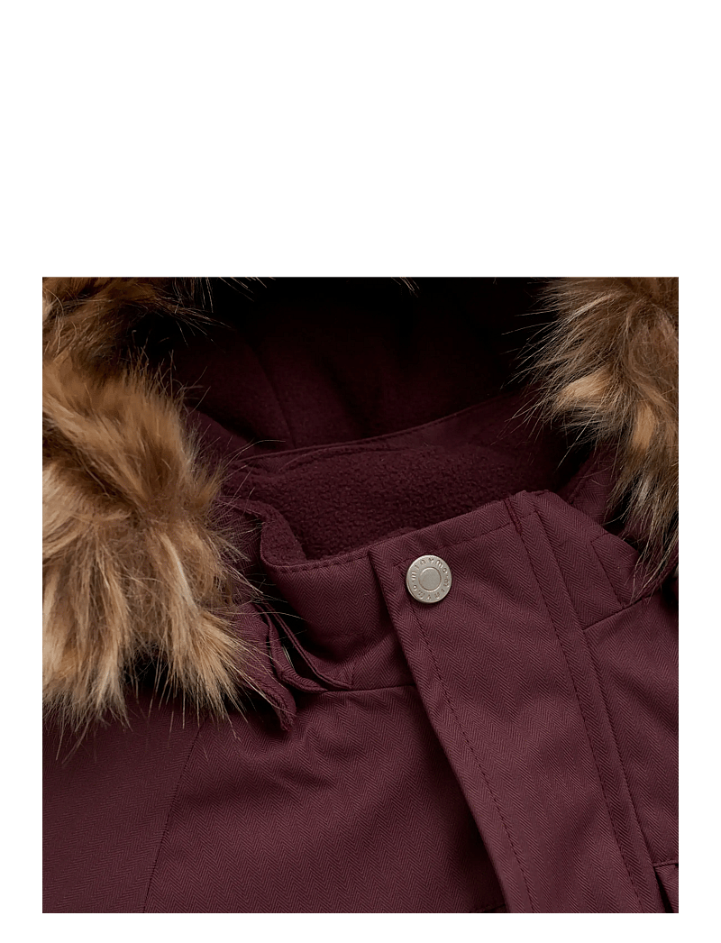 Minymo - Snow Jacket w. Fur - vestes de ski - catawba grape - 3