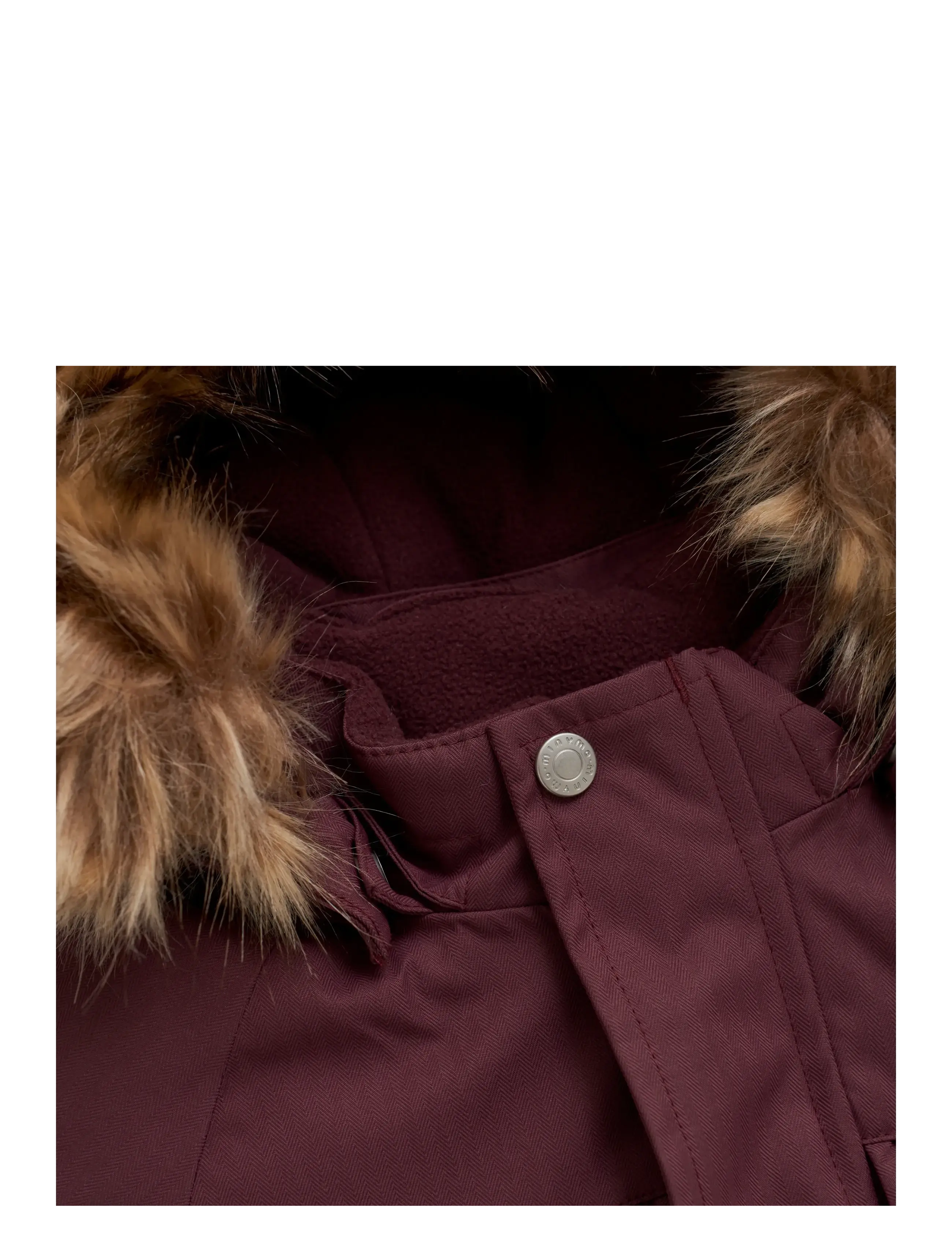Minymo - Snow Jacket w. Fur - winter jackets - catawba grape - 3
