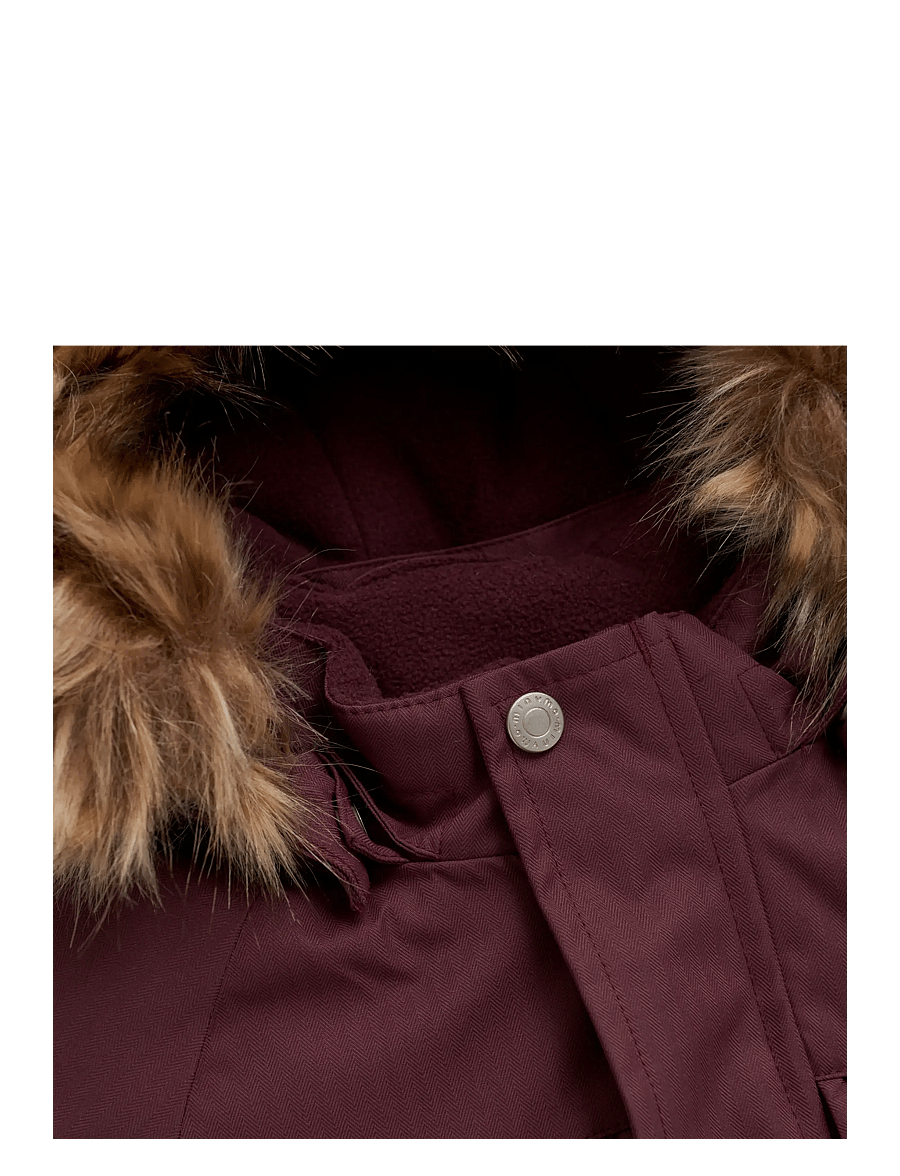 Minymo - Snow Jacket w. Fur - ski jassen - catawba grape - 3
