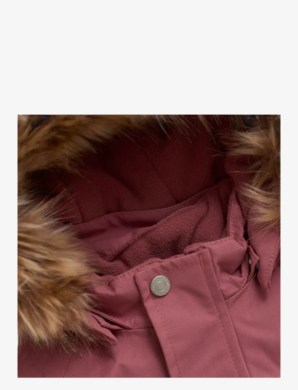 Minymo - Snow Jacket w. Fur - skijacken - withered rose - 3