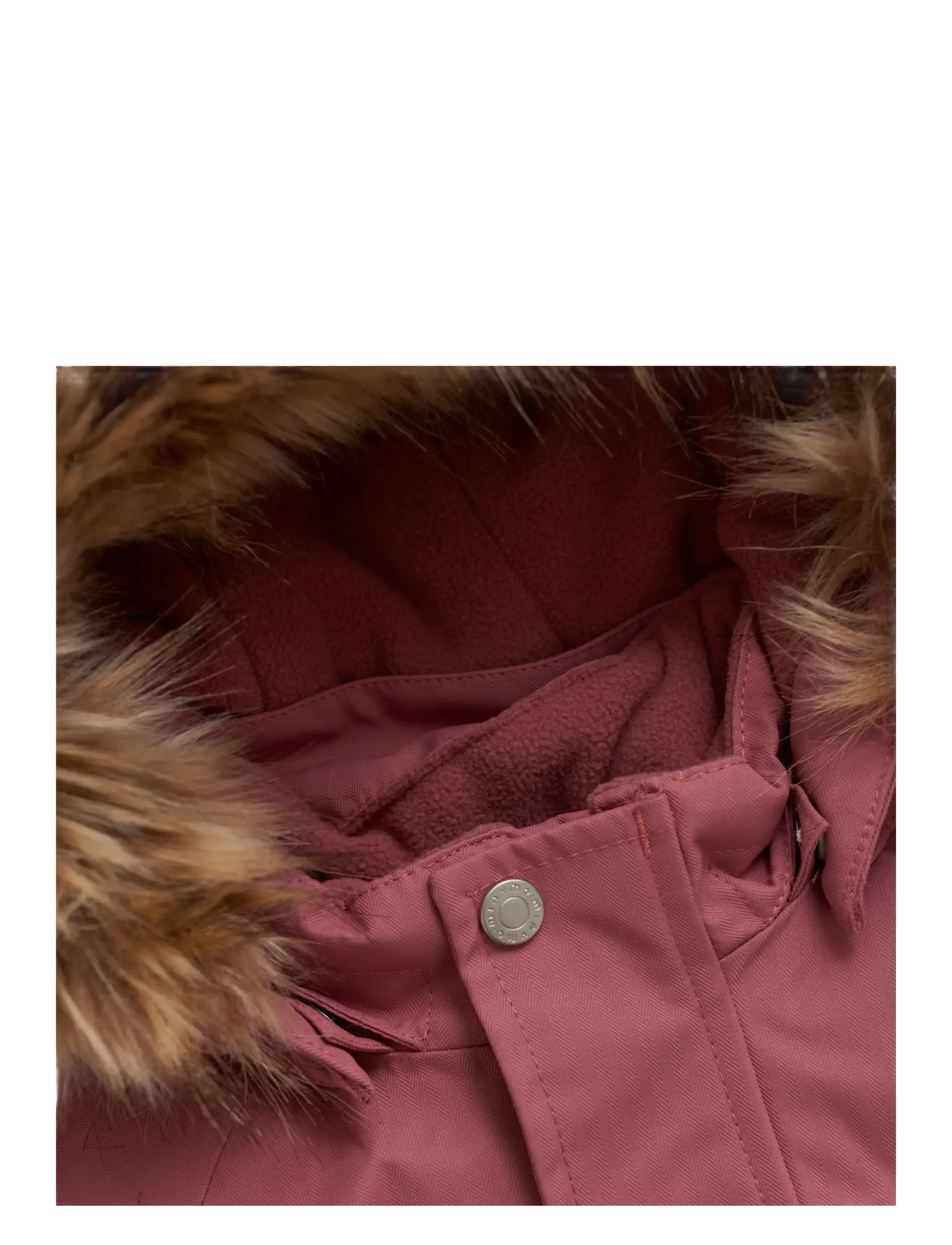 Minymo - Snow Jacket w. Fur - kurtki narciarskie - withered rose - 3