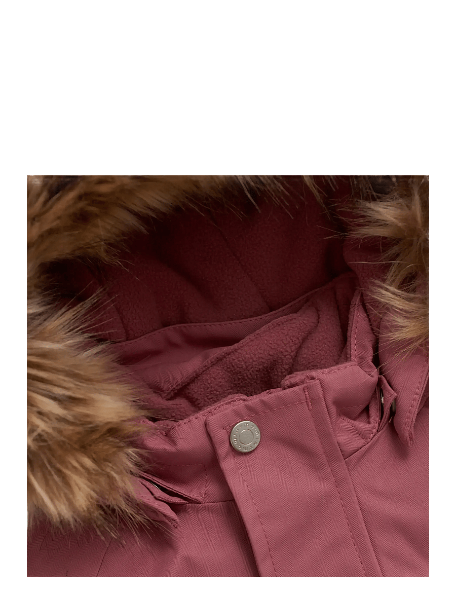 Minymo - Snow Jacket w. Fur - kurtki narciarskie - withered rose - 3