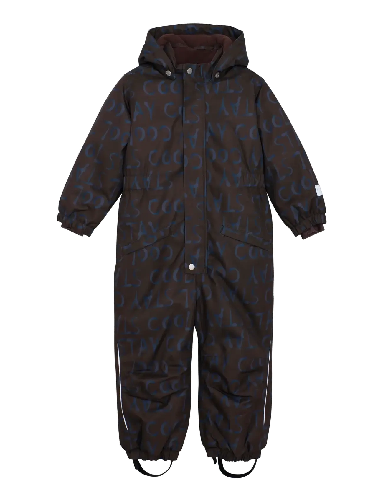 Minymo Snow Suit Aop, Børn, Børne Flyverdragt, Brun, Str: 110