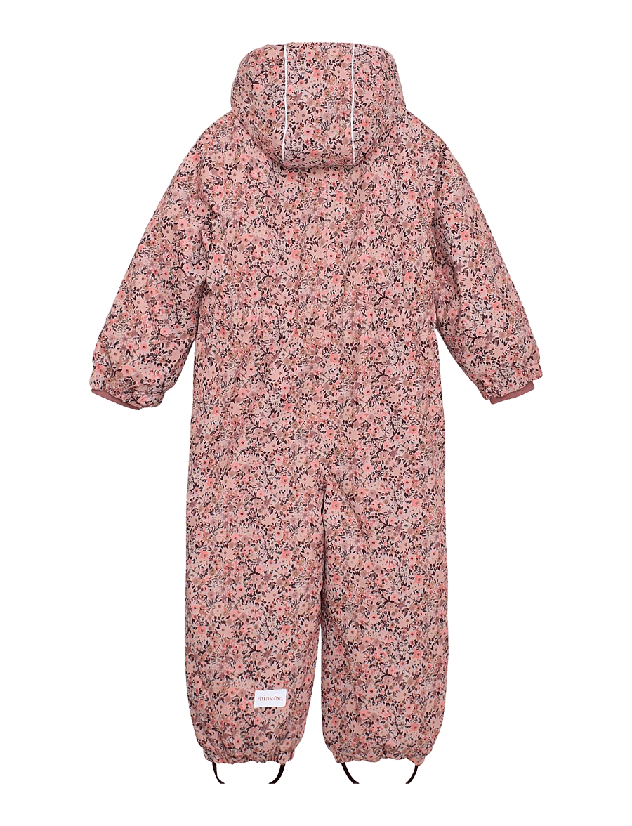 Minymo - Snow Suit AOP - snowsuit - peach whip - 1