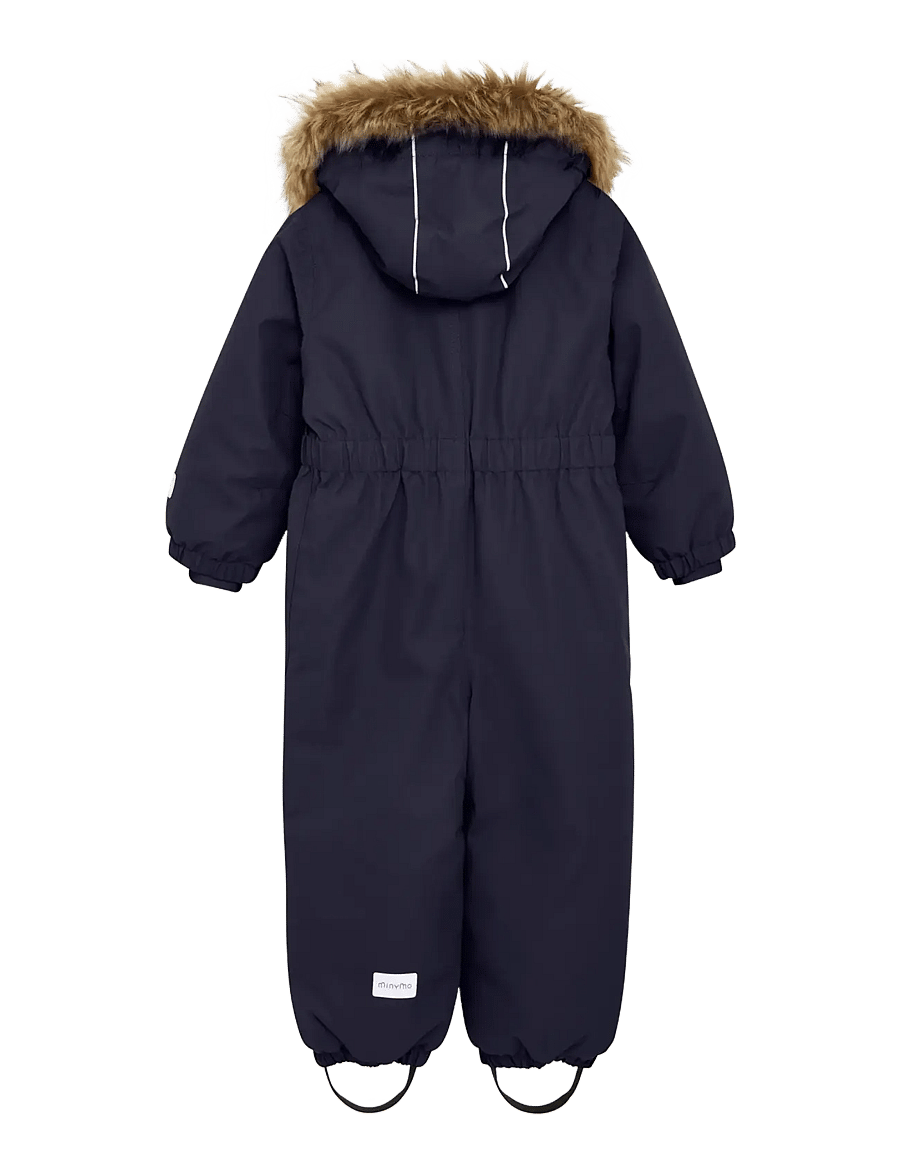 Minymo - Snow Suit w. Fur - snowsuit - parisian night - 1
