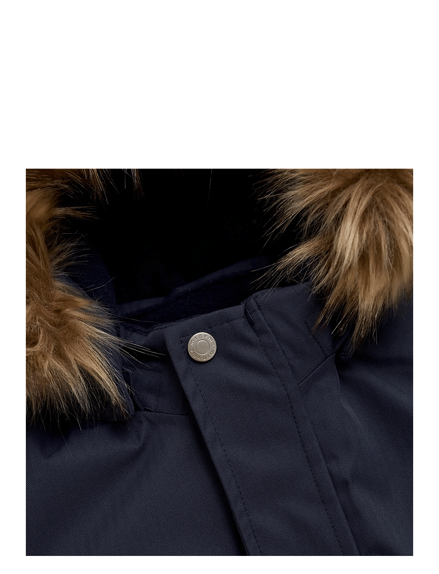 Minymo - Snow Suit w. Fur - snowsuit - parisian night - 3