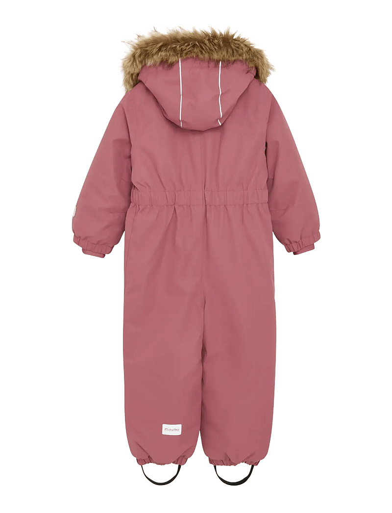 Minymo - Snow Suit w. Fur - vinteroveraller - withered rose - 2
