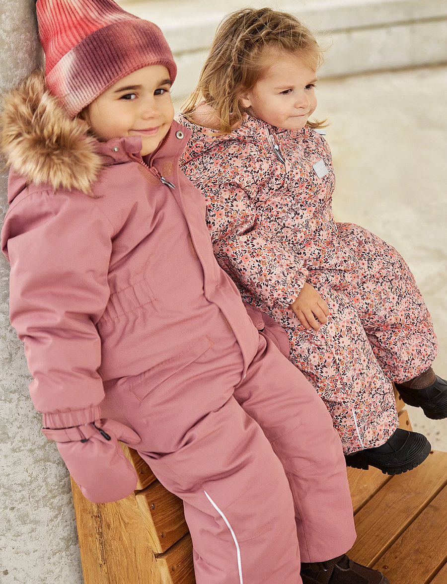 Minymo - Snow Suit w. Fur - snowsuit - withered rose - 0