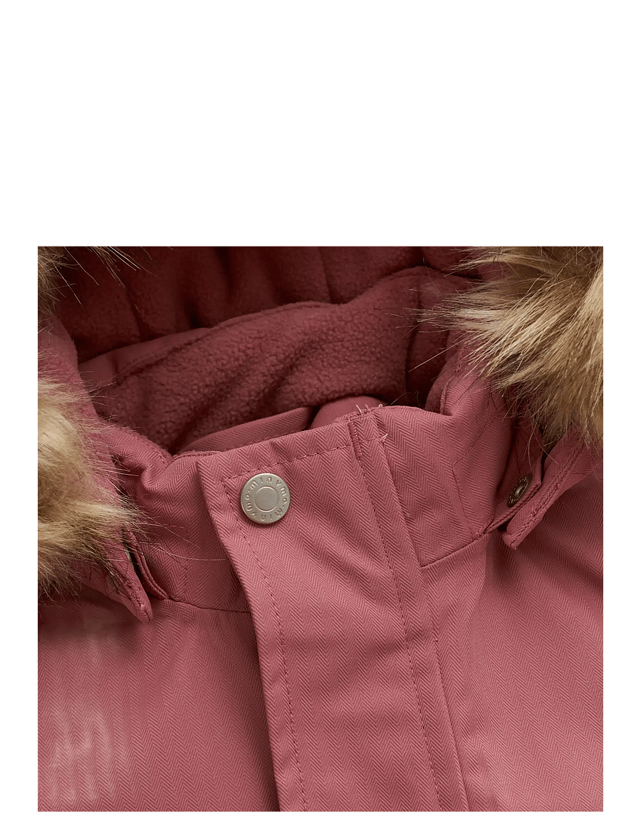 Minymo - Snow Suit w. Fur - snowsuit - withered rose - 4