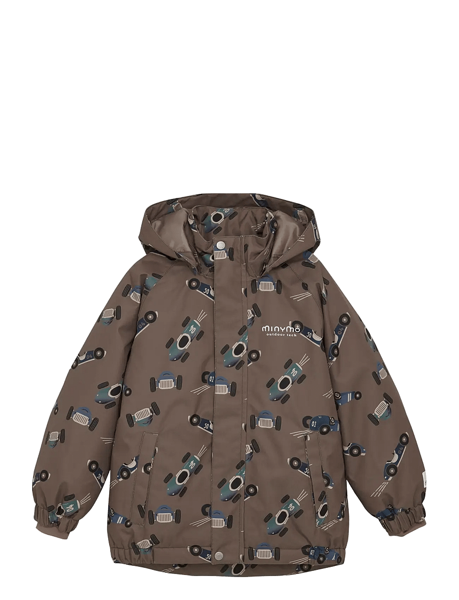 Minymo - Snow Jacket AOP - ski jackets - caribou - 1
