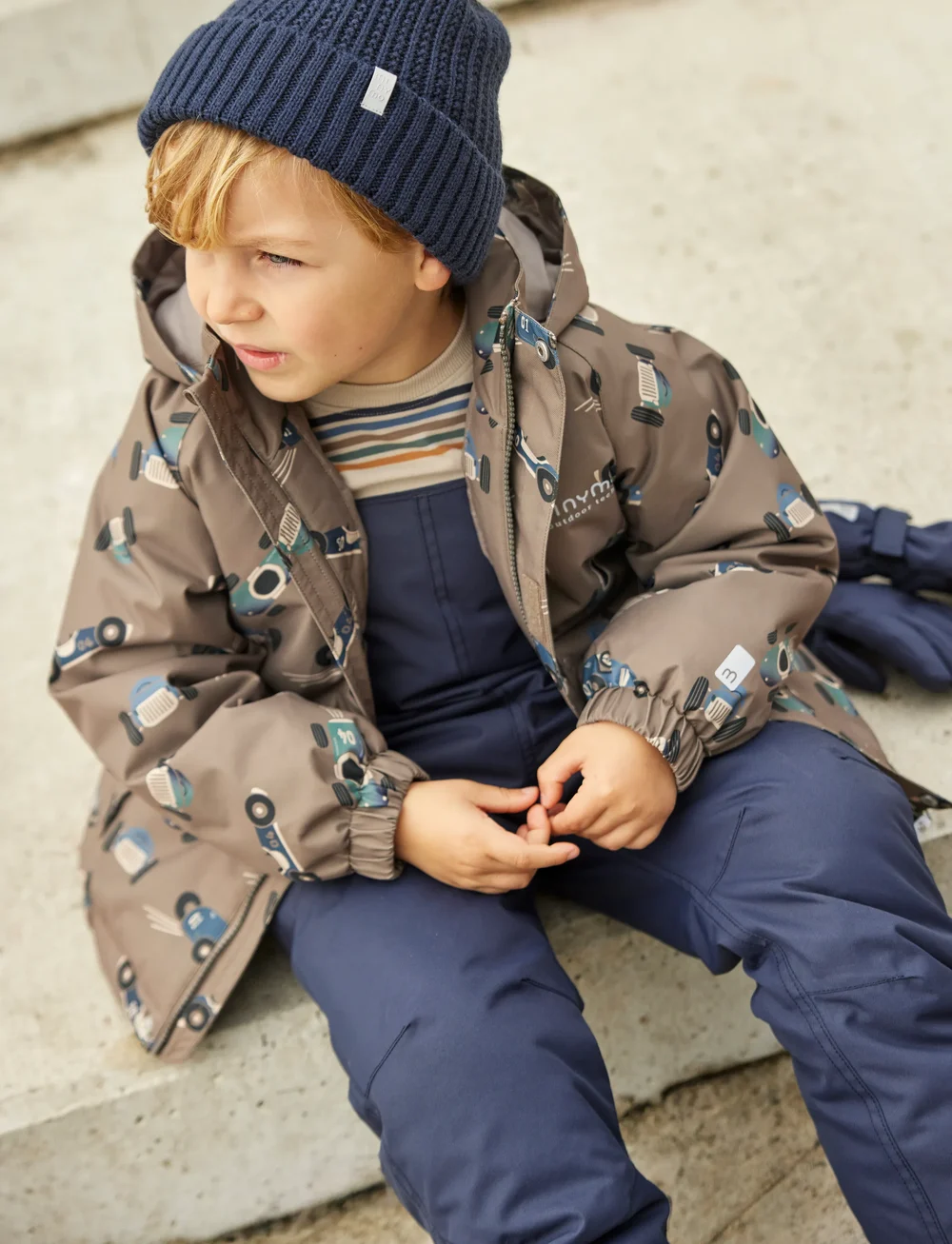 Minymo - Snow Jacket AOP - skijakker - caribou - 5