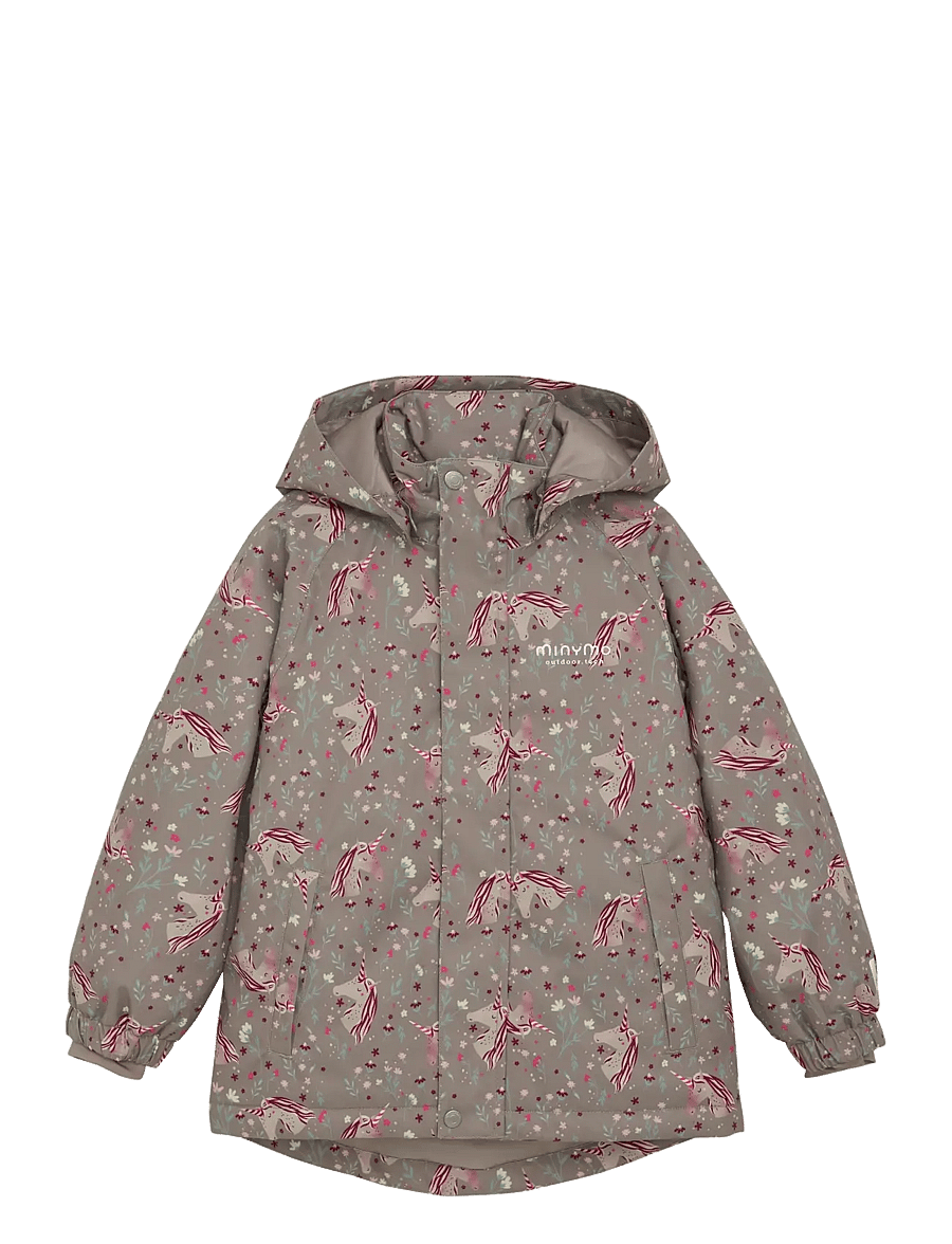 Minymo - Snow Jacket AOP - ski jassen - roasted cashew - 0