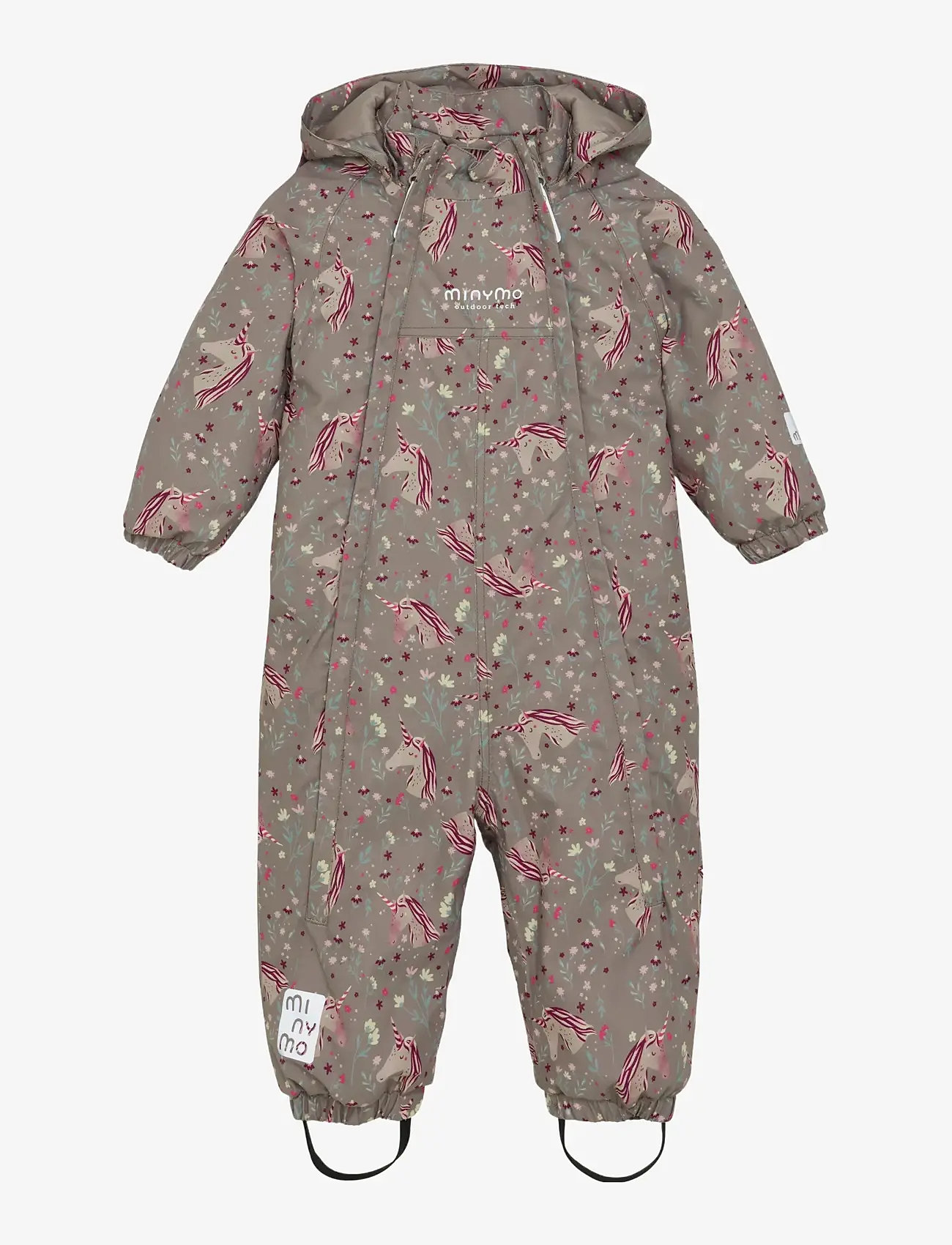 Minymo - Snow Suit AOP - vinteroveraller - roasted cashew - 1