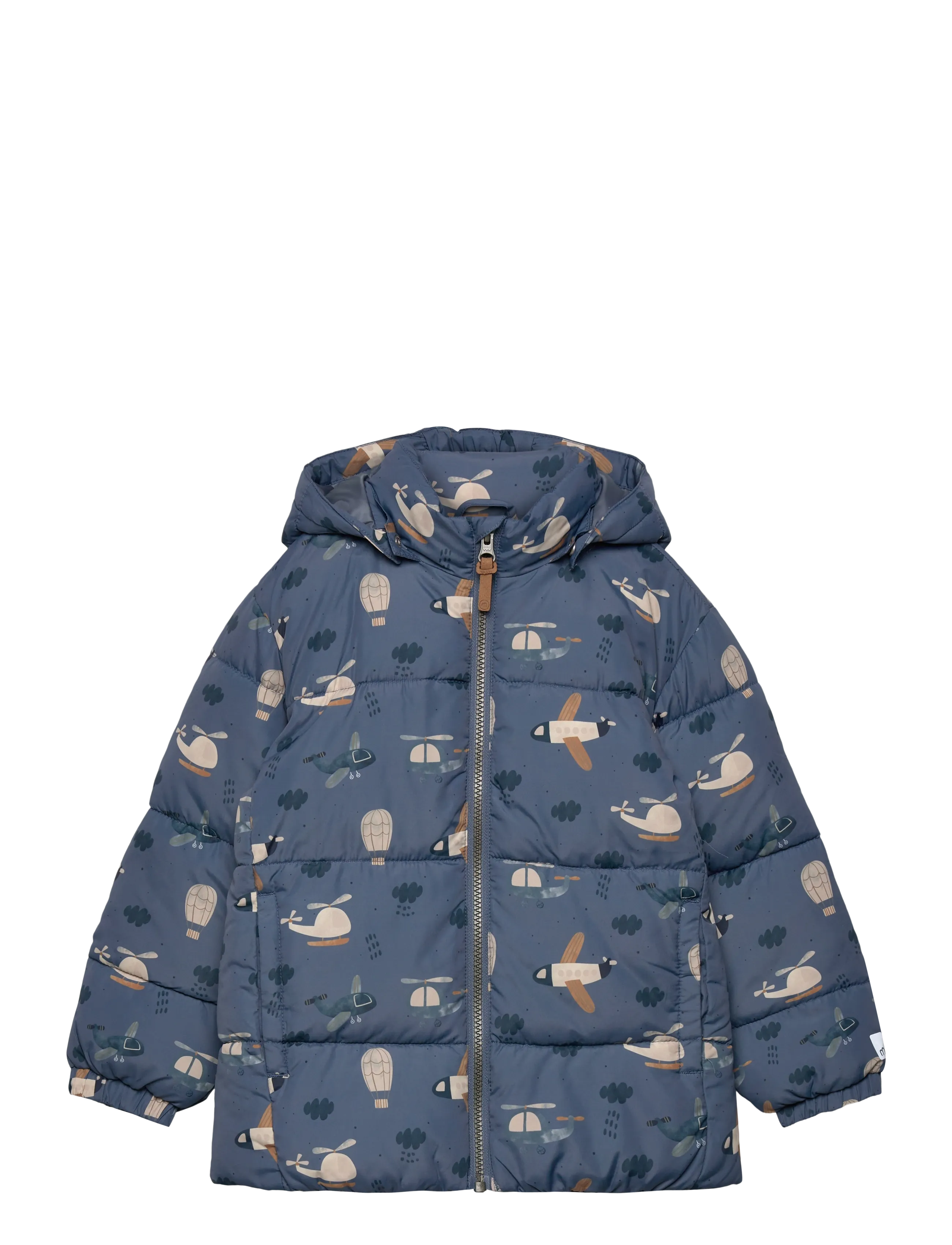 Minymo Quilted Jacket Aop, 74, Jackets & Coats, Blau - Jackets, Kinder