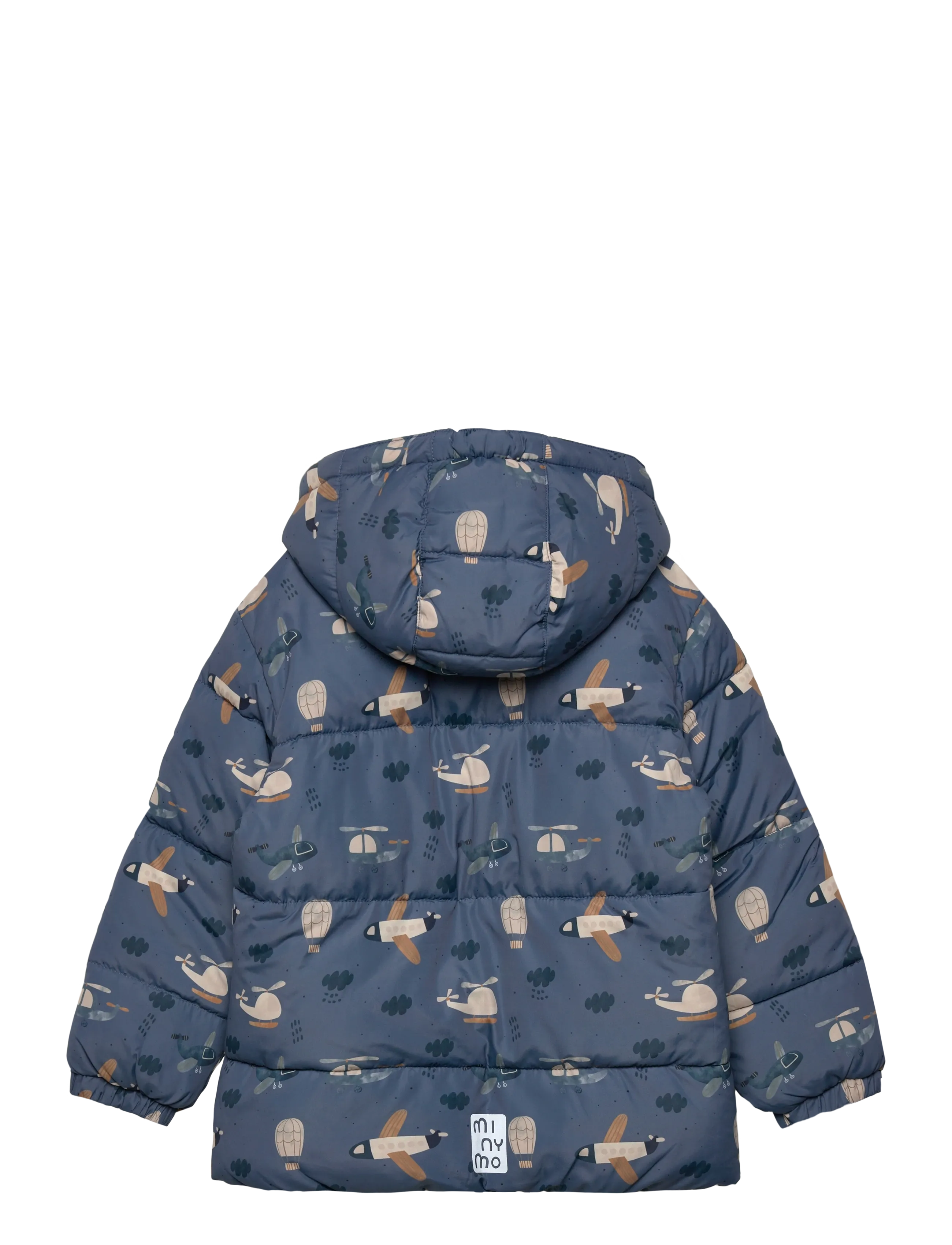 Minymo - Quilted Jacket AOP - fall jackets - china blue - 1