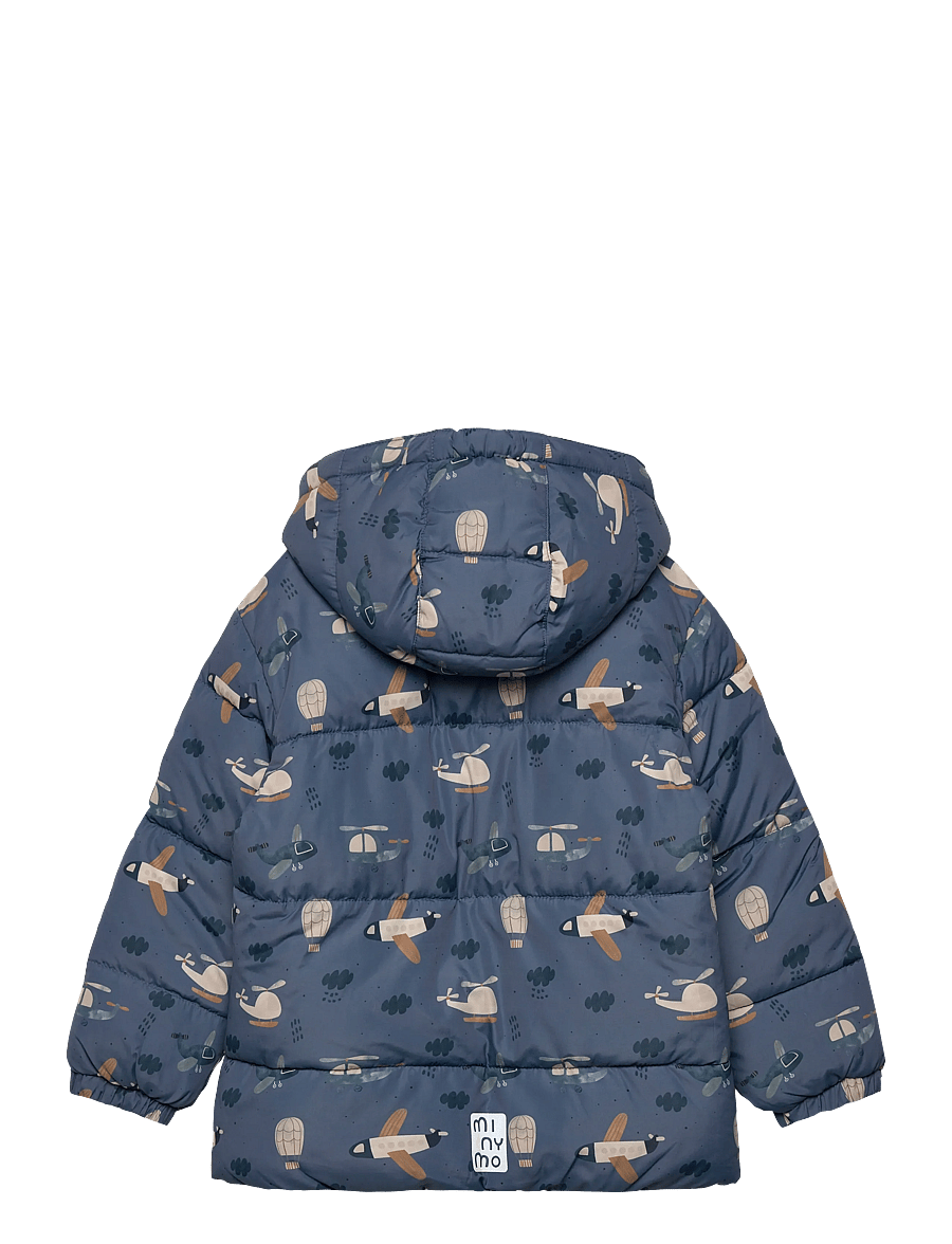 Minymo - Quilted Jacket AOP - tepitud jakid - china blue - 1