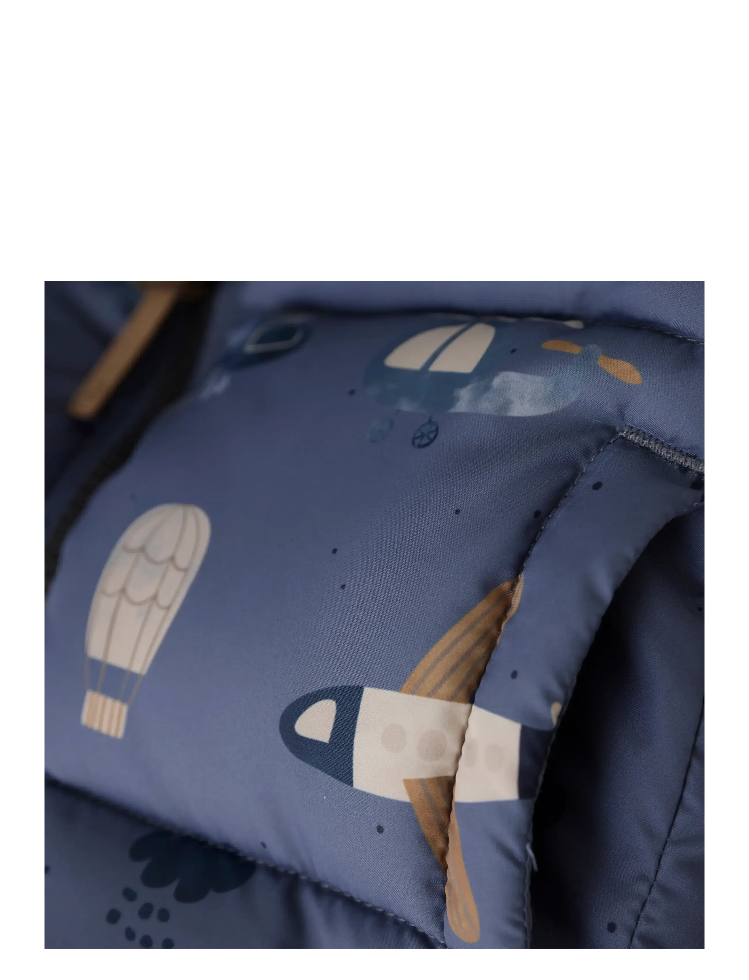 Minymo - Quilted Jacket AOP - fall jackets - china blue - 2