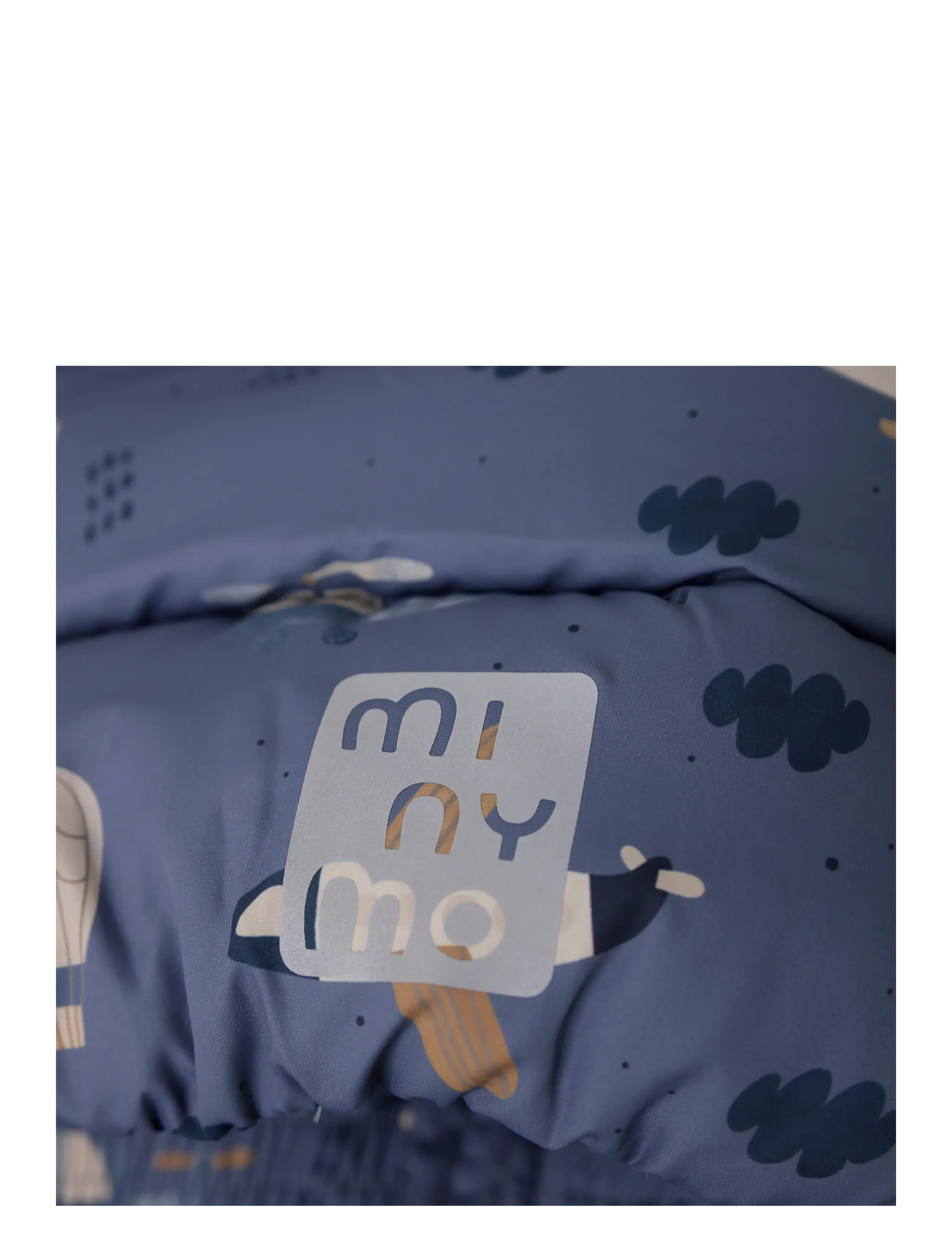 Minymo - Quilted Jacket AOP - fall jackets - china blue - 3