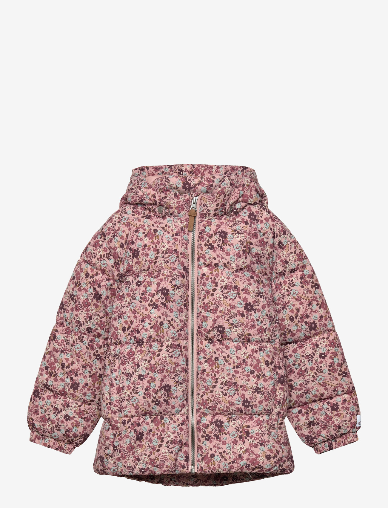Minymo - Quilted Jacket AOP - quiltede jakker - misty rose - 1