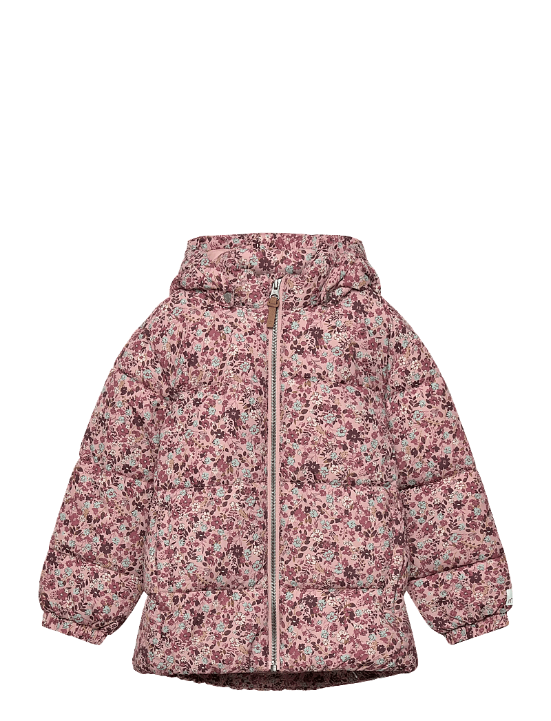 Minymo - Quilted Jacket AOP - quiltede jakker - misty rose - 1