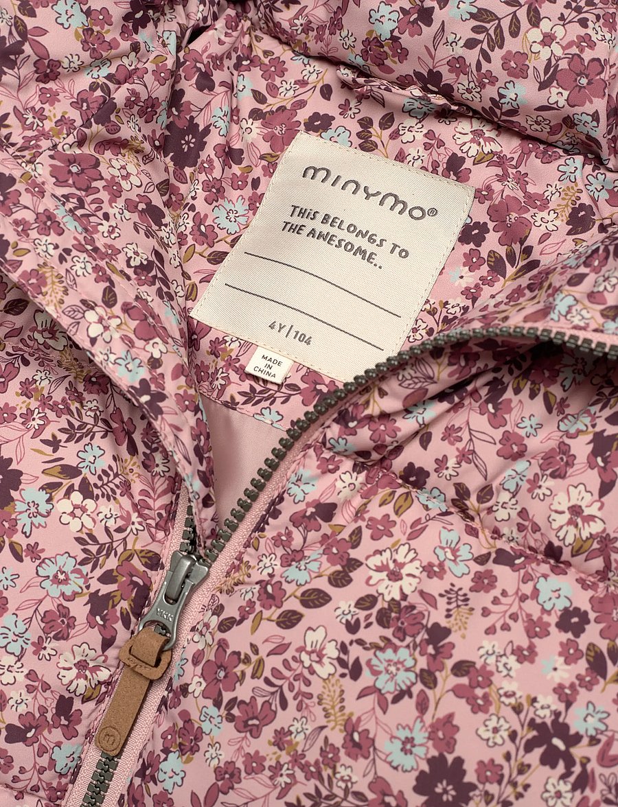 Minymo - Quilted Jacket AOP - steppjacken - misty rose - 5
