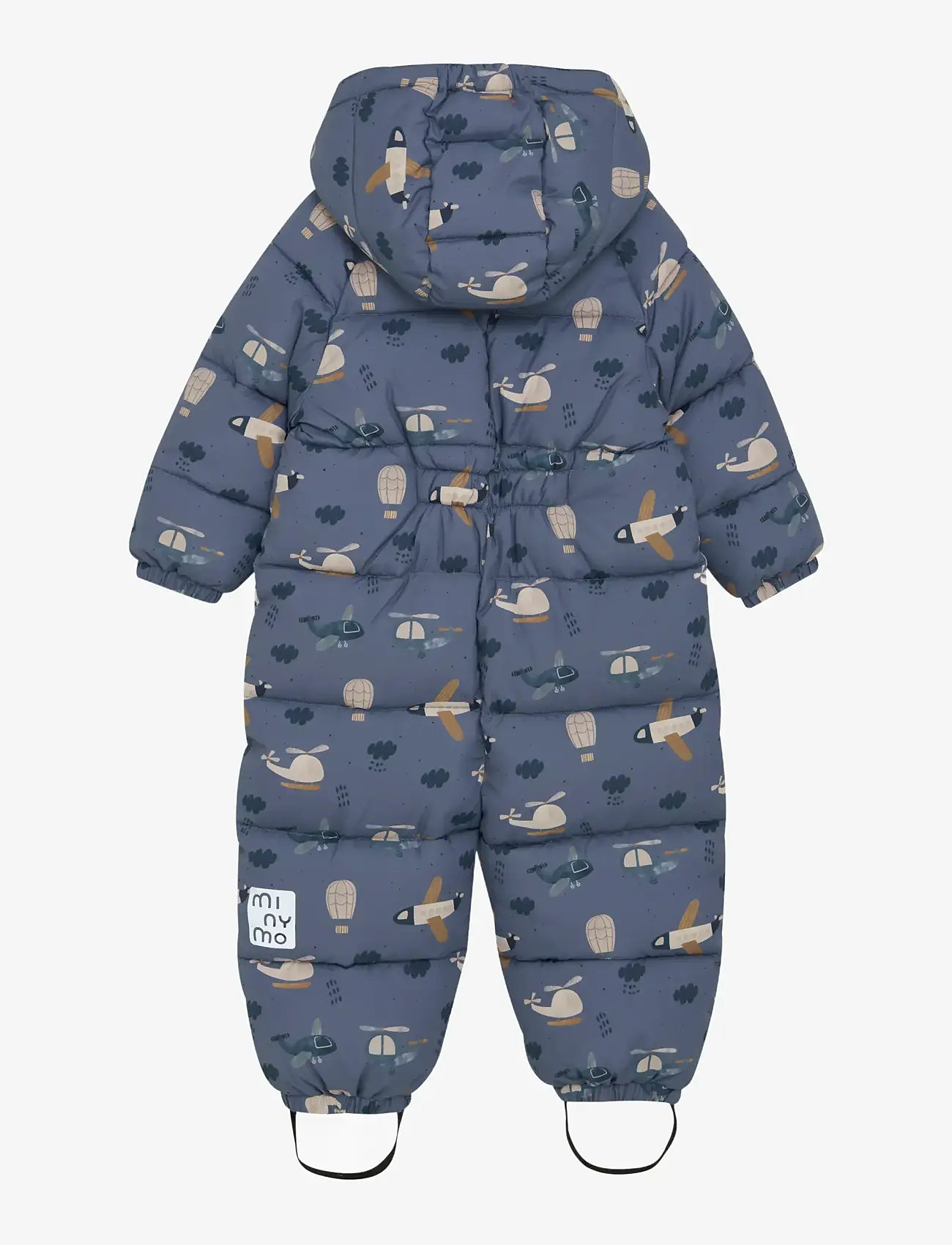 Minymo - Quilted Suit AOP - vinteroveraller - china blue - 2
