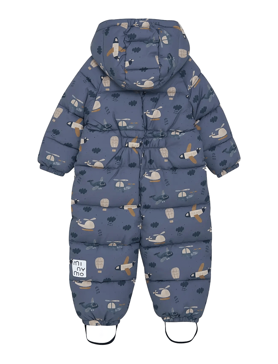 Minymo - Quilted Suit AOP - snjógallar - china blue - 2