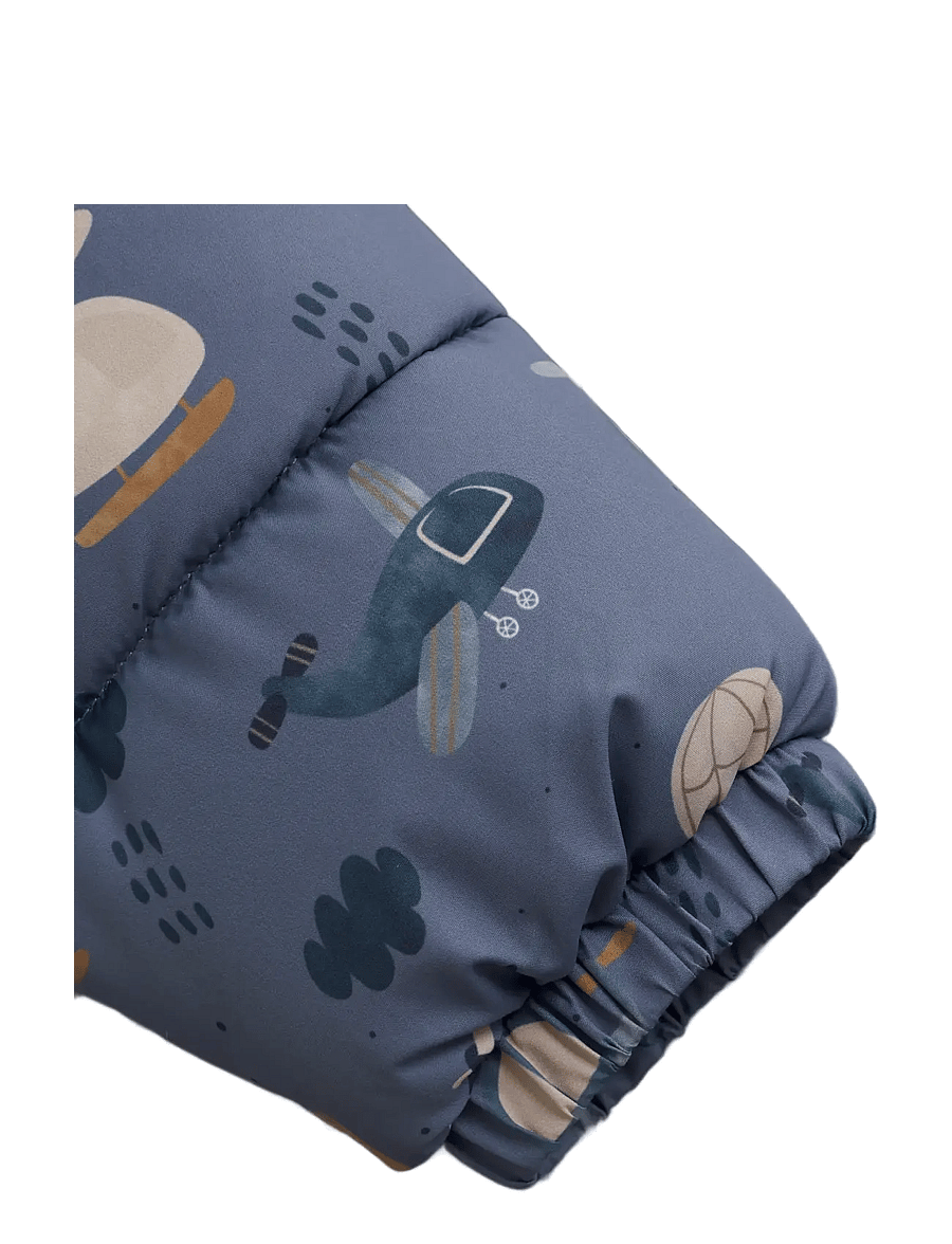 Minymo - Quilted Suit AOP - snjógallar - china blue - 4