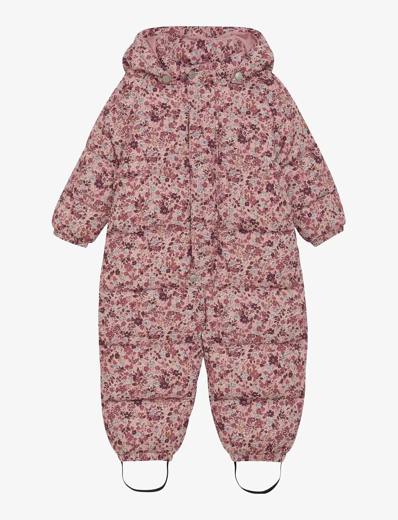 Minymo - Quilted Suit AOP - vinteroveraller - misty rose - 0
