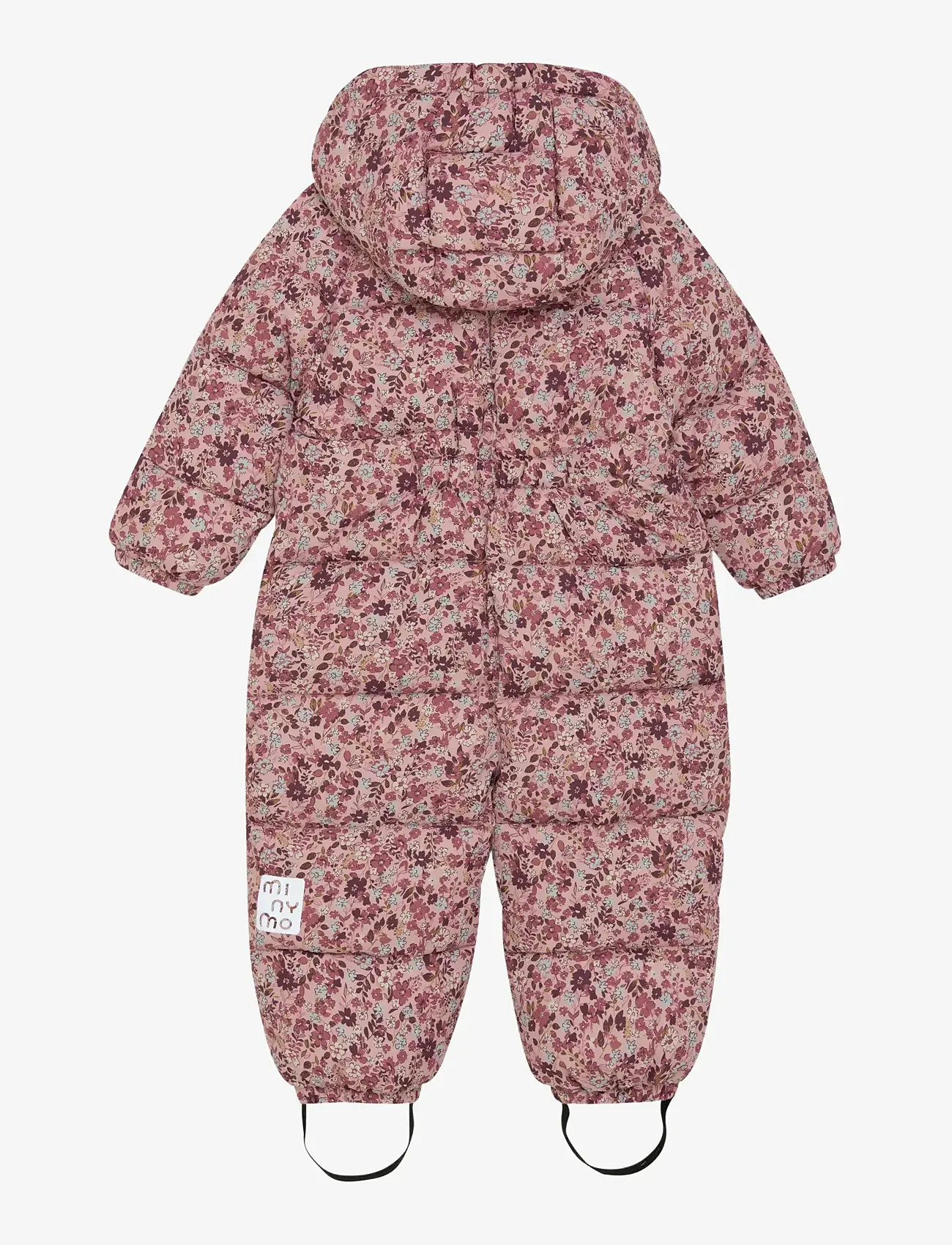 Minymo - Quilted Suit AOP - vinteroveraller - misty rose - 1