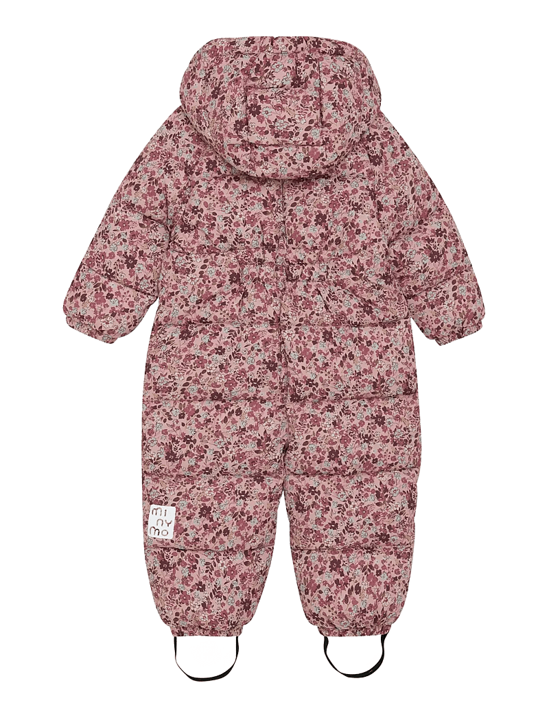Minymo - Quilted Suit AOP - vinteroveraller - misty rose - 1
