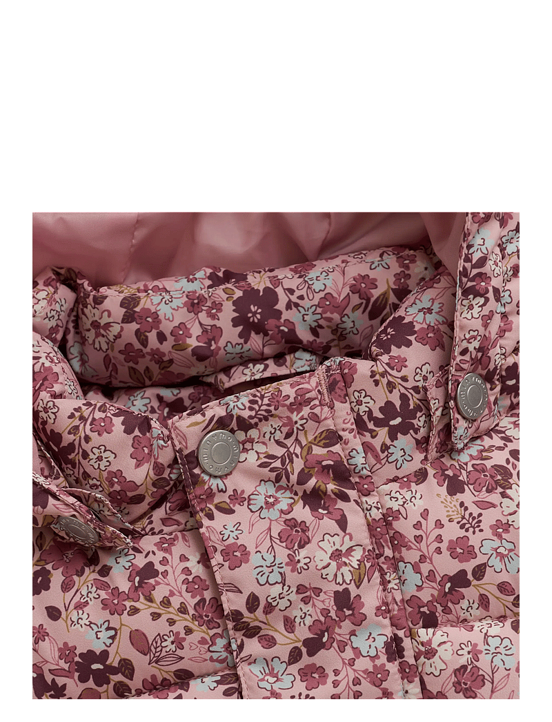 Minymo - Quilted Suit AOP - vinteroveraller - misty rose - 2