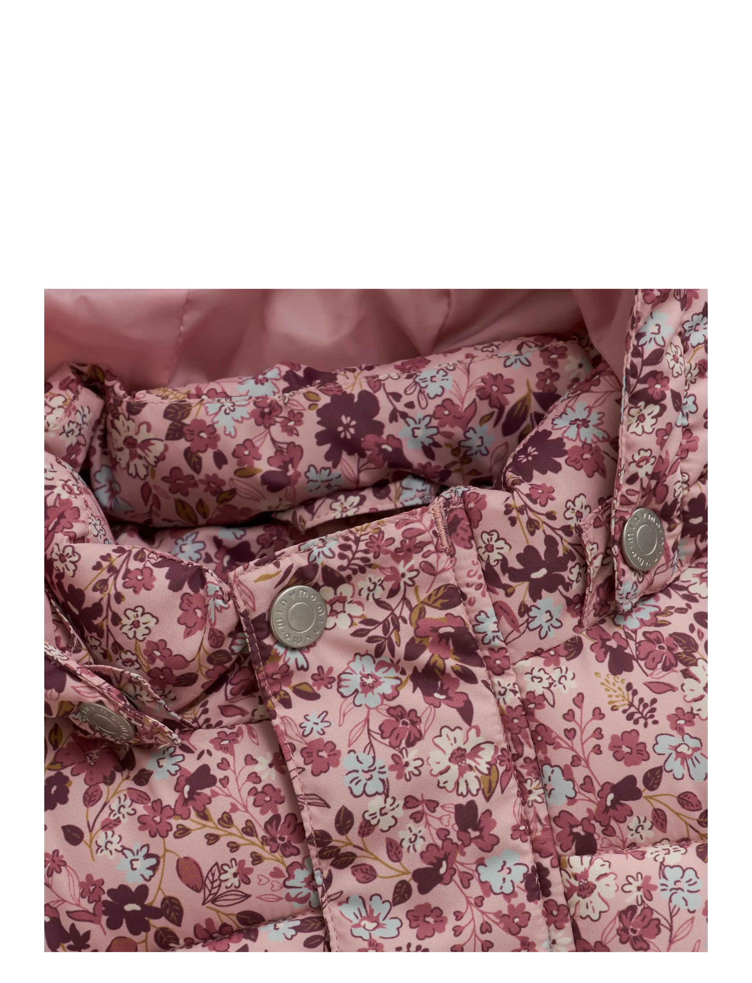 Minymo - Quilted Suit AOP - overtøj - misty rose - 2