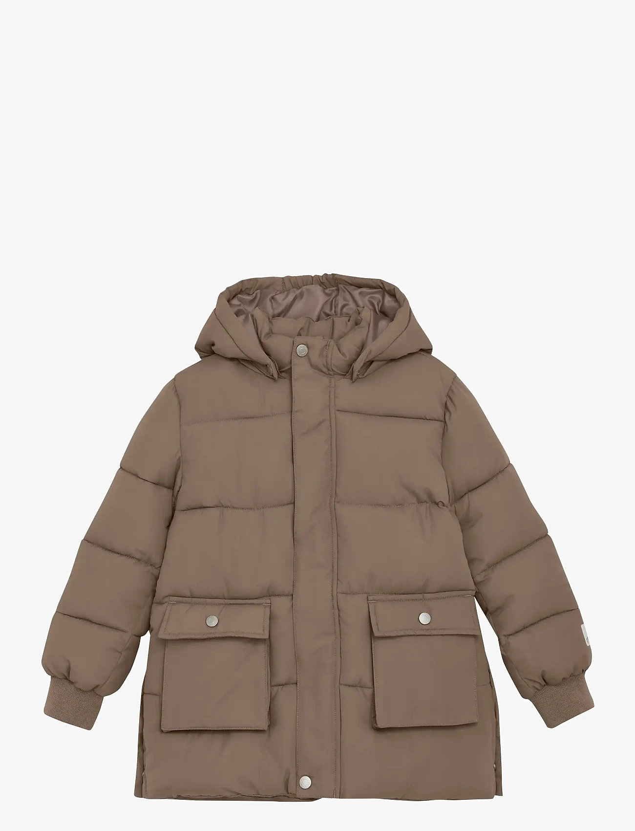 Minymo - Quilted Long Jacket - efterårsjakker - caribou - 1