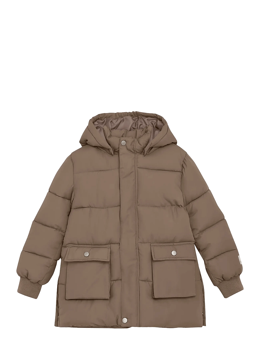 Minymo - Quilted Long Jacket - steppjacken - caribou - 1