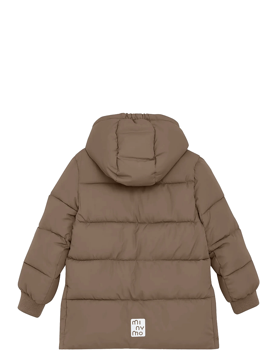Minymo - Quilted Long Jacket - steppjacken - caribou - 2