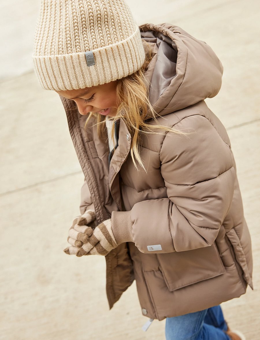 Minymo - Quilted Long Jacket - steppjacken - caribou - 0