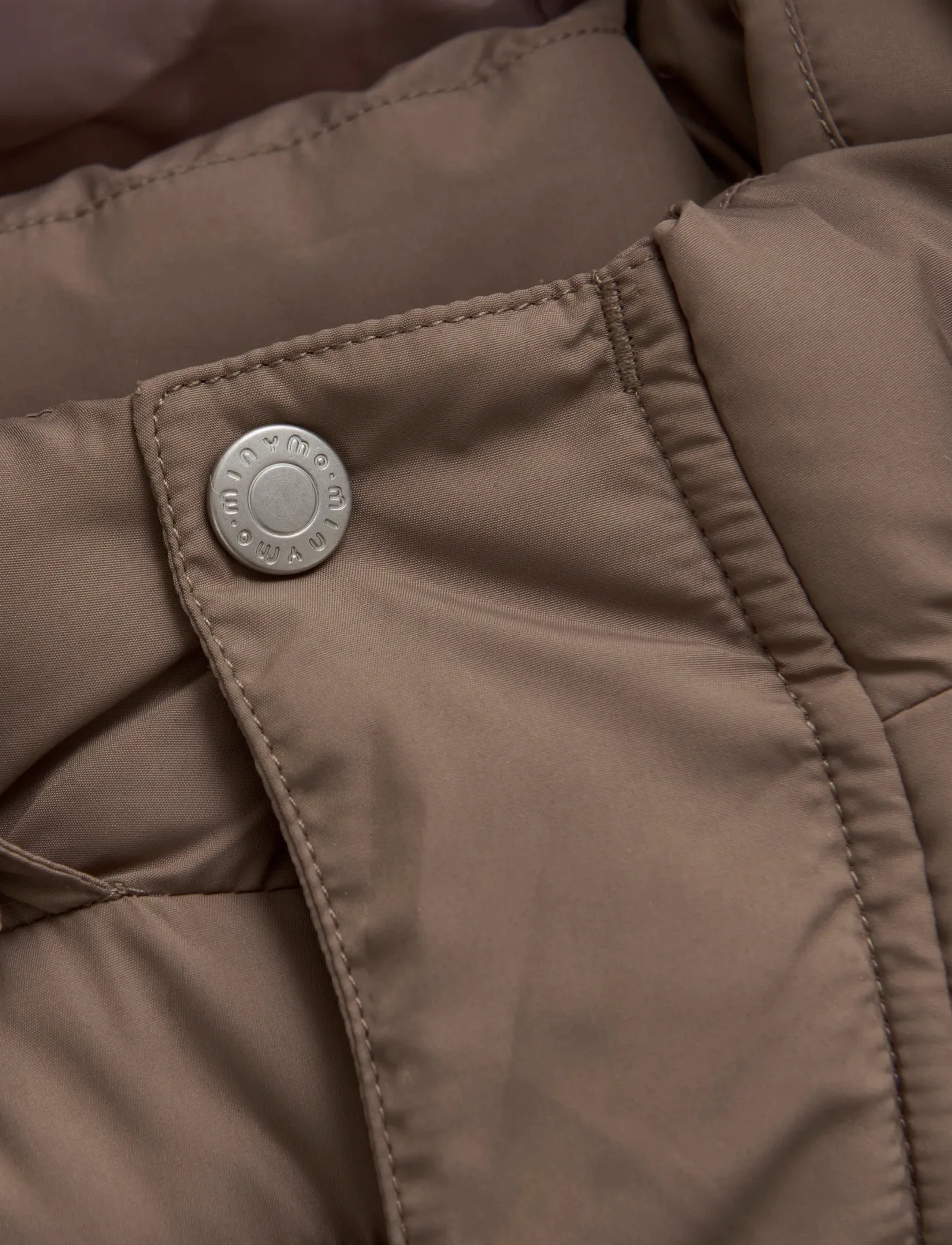 Minymo - Quilted Long Jacket - sügisjakid - caribou - 3