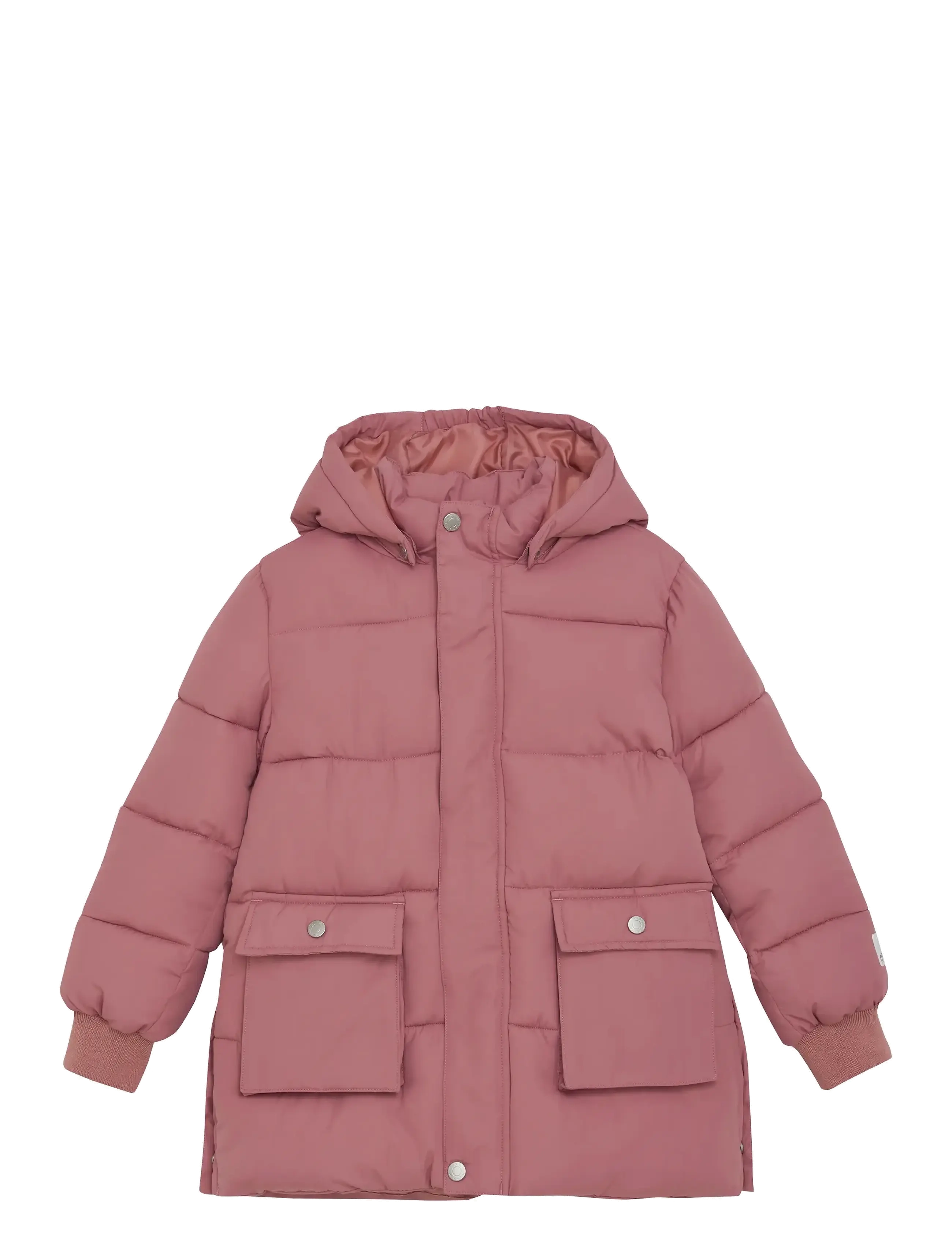 Quilted Long Jacket - WITHERED ROSE